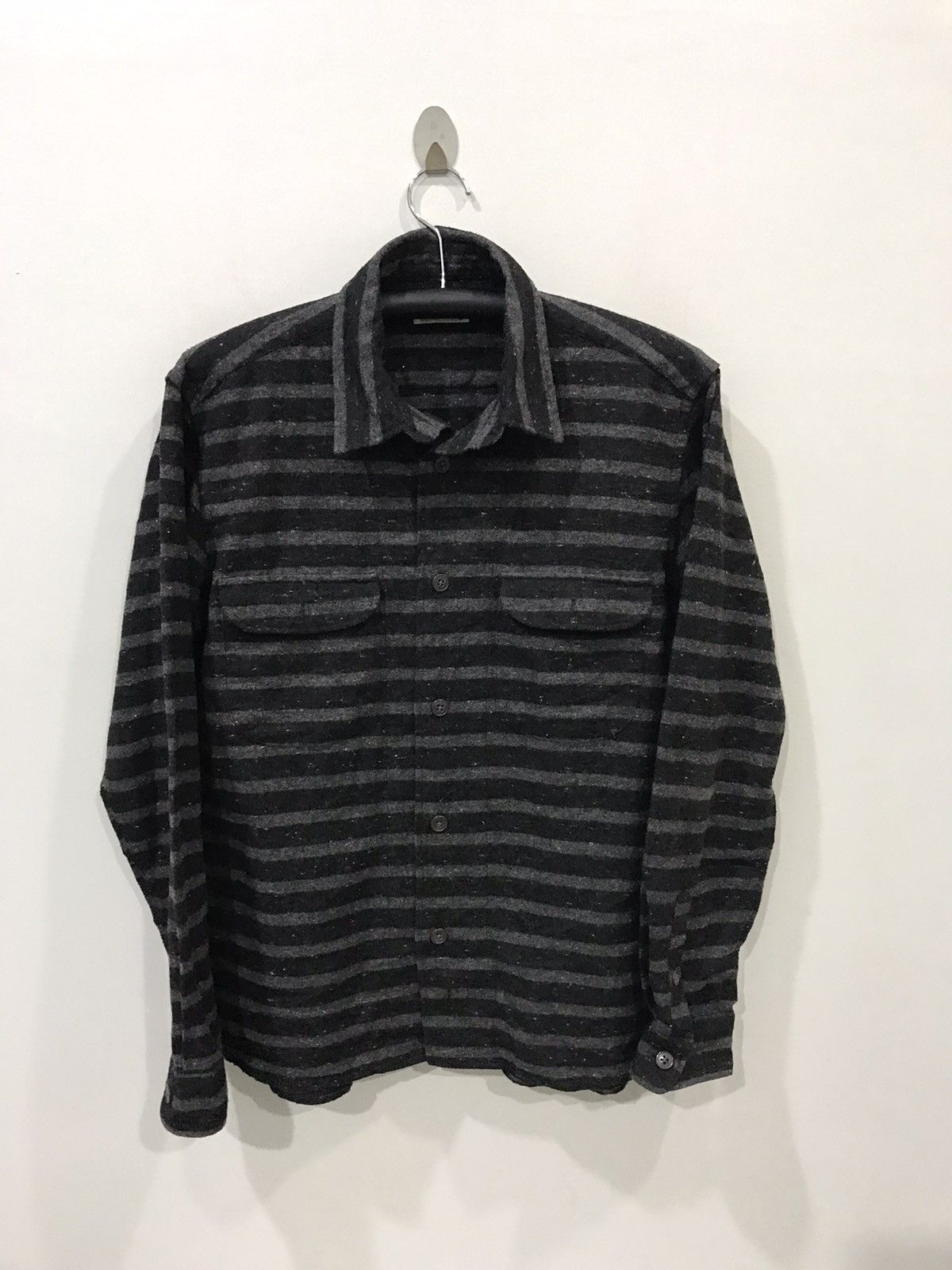 Global Work × Japanese Brand GLOBAL WORK Prisoner Stripe Double Pocket Shirt Size US M / EU 48-50 / 2 - 1 Thumbnail