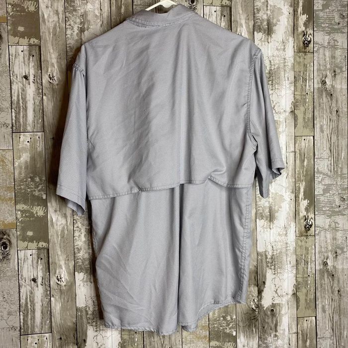 Cabelas Cabela's Vented Check Gray Medium Men's Fishing Shirt