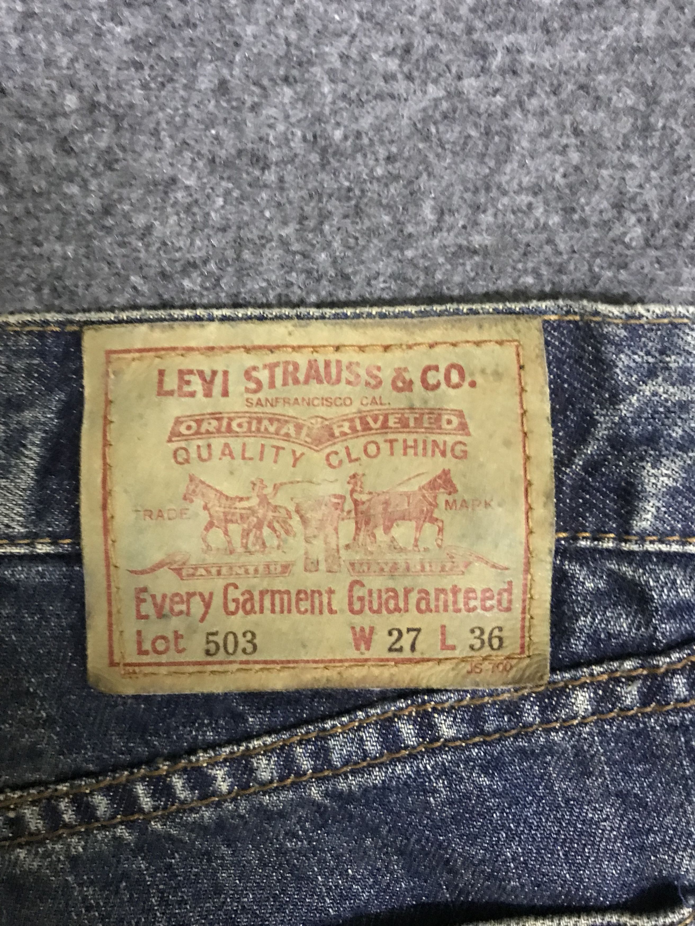 Levi's VLEV120- Levis 503 Medium Wash Jeans Size US 27 - 13 Thumbnail