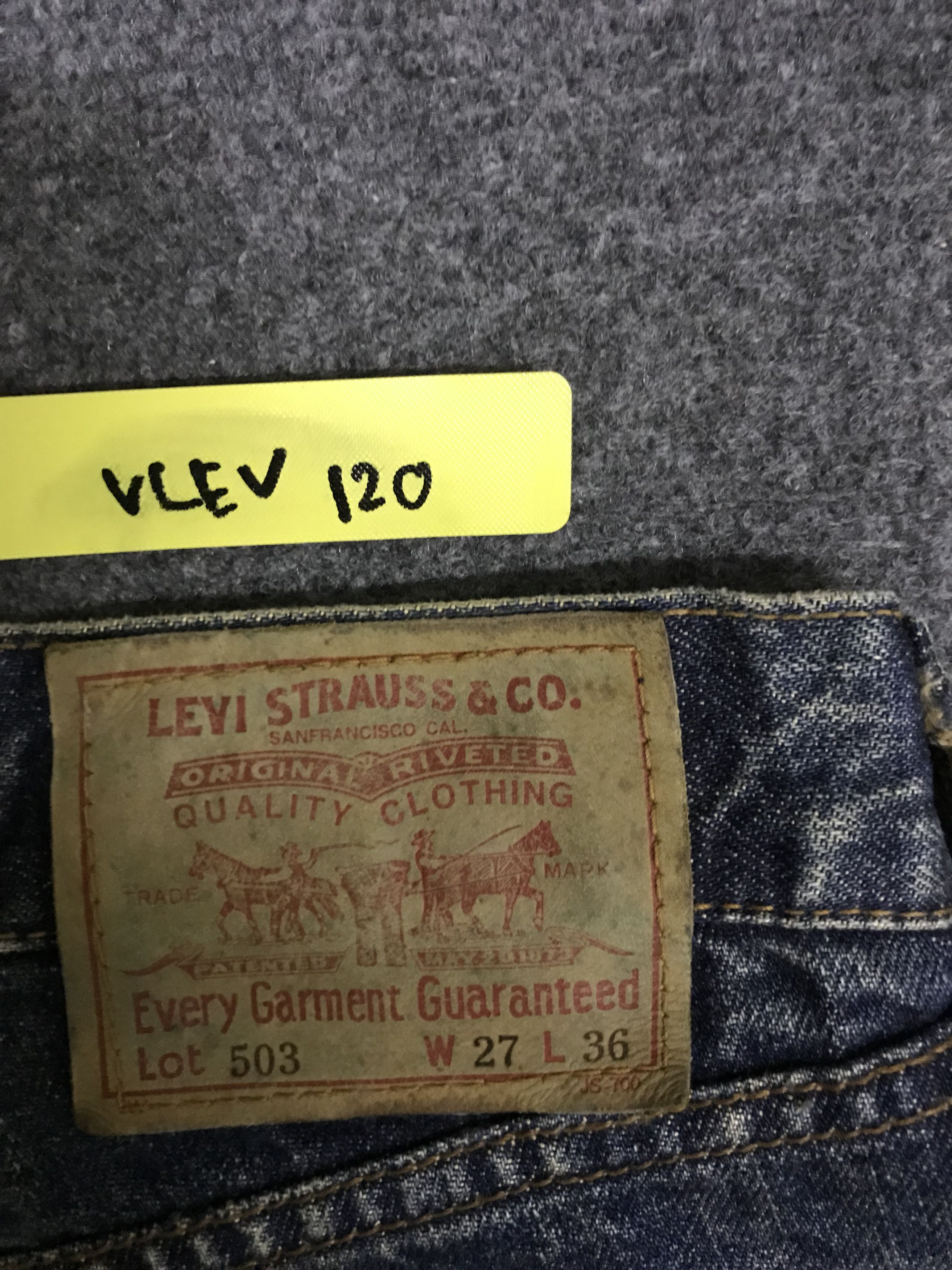 Levi's VLEV120- Levis 503 Medium Wash Jeans Size US 27 - 14 Thumbnail