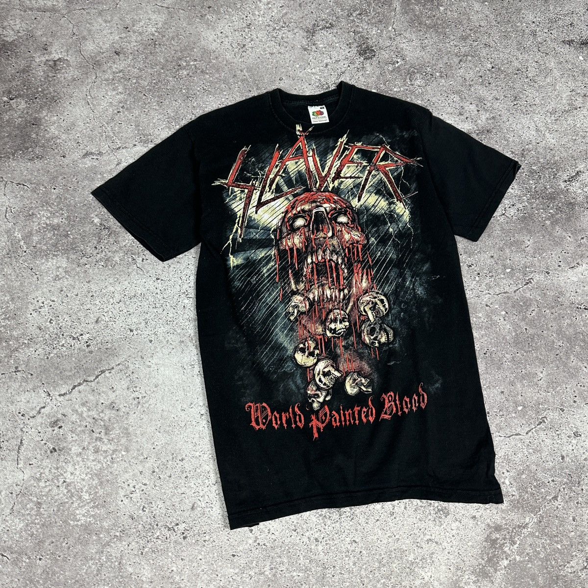Band Tees Vintage 00s Y2K Slayer World Painted Blood tee Metal Rock Size S / US 4 / IT 40 - 3 Thumbnail