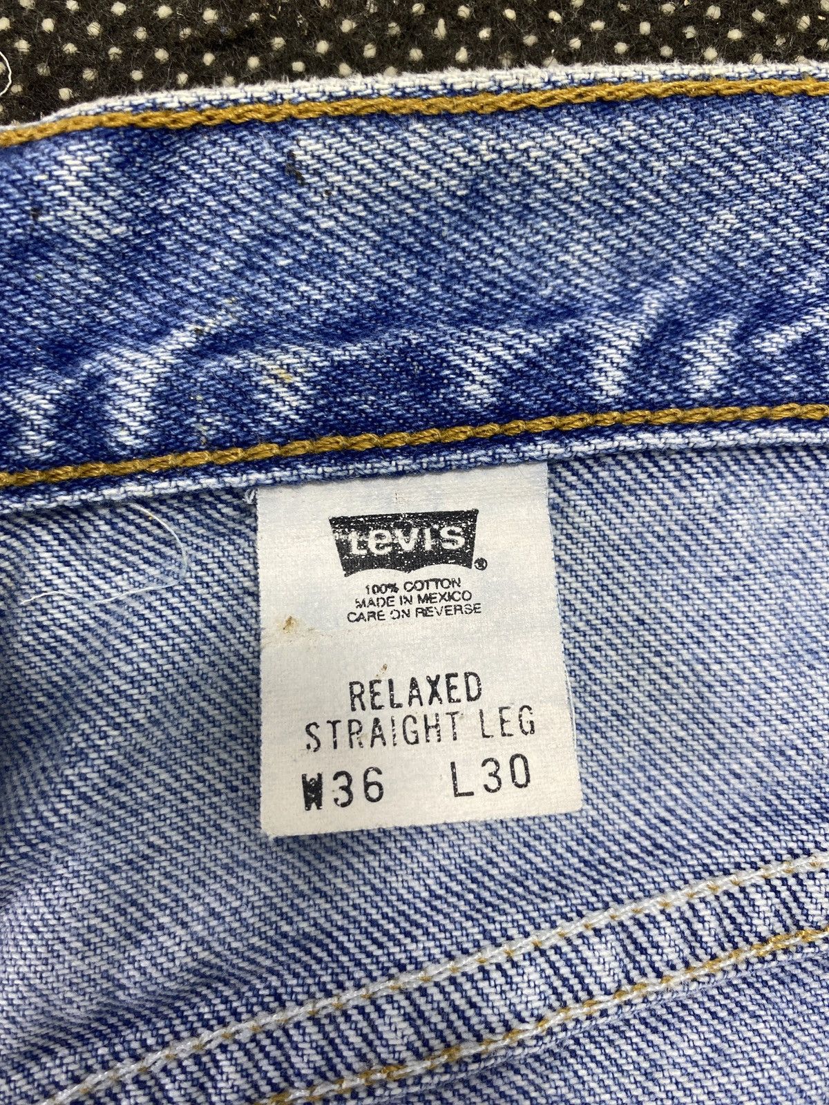 Jean VINTAGE LEVIS STRAIGHT LEG BLUE WASH JEANS 36x30 -J481 Size US 36 / EU 52 - 8 Thumbnail