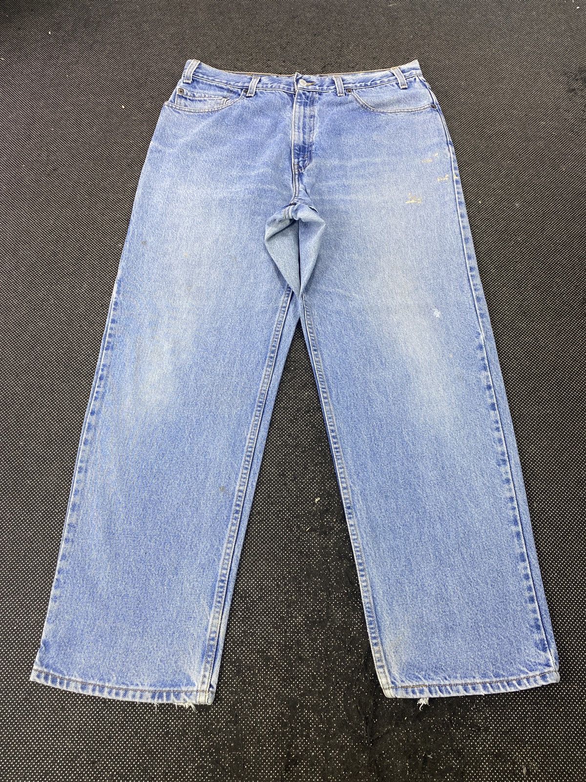 Jean VINTAGE LEVIS STRAIGHT LEG BLUE WASH JEANS 36x30 -J481 Size US 36 / EU 52 - 2 Thumbnail