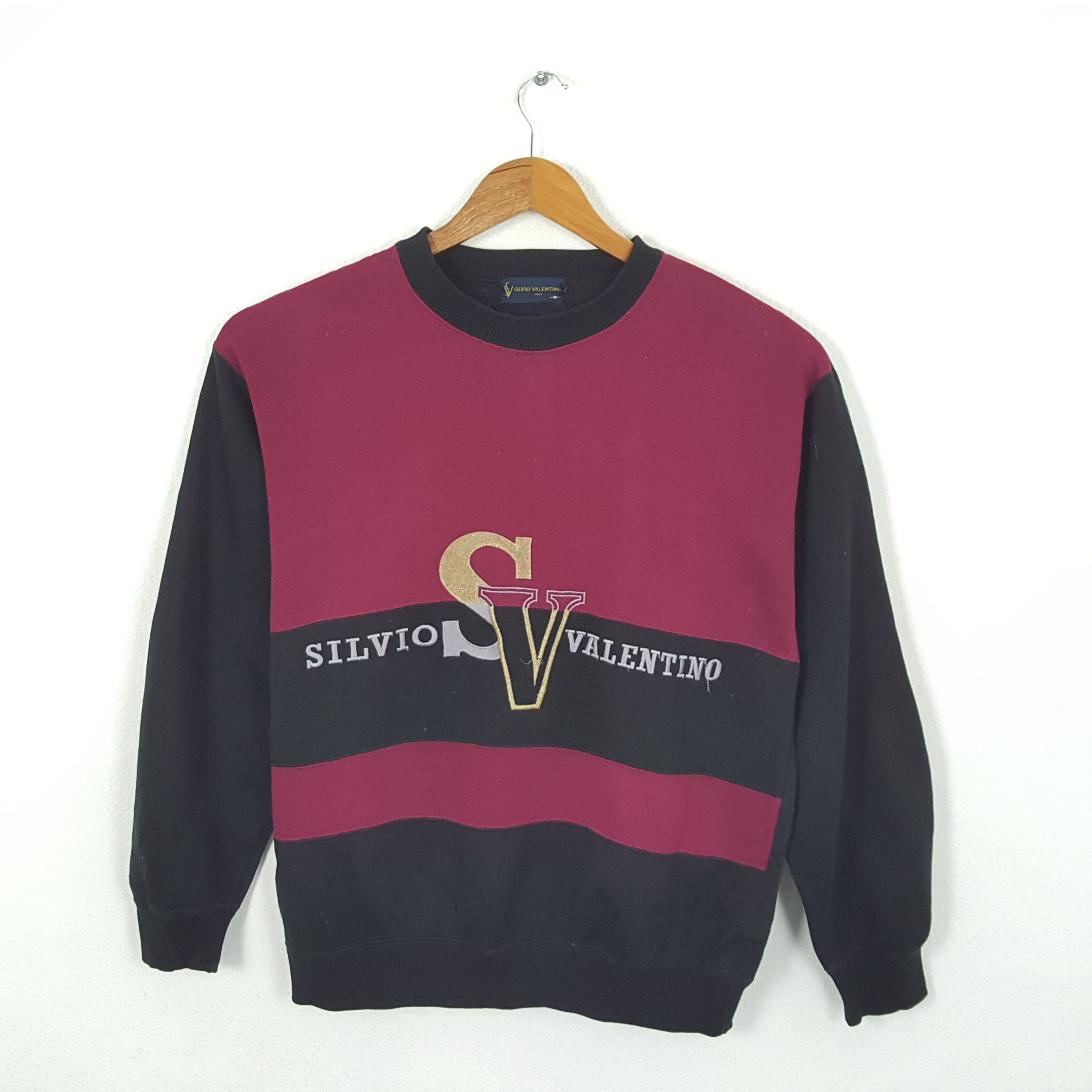 Vintage SILVIO VALENTINO Italian Embroidery Sweatshirts