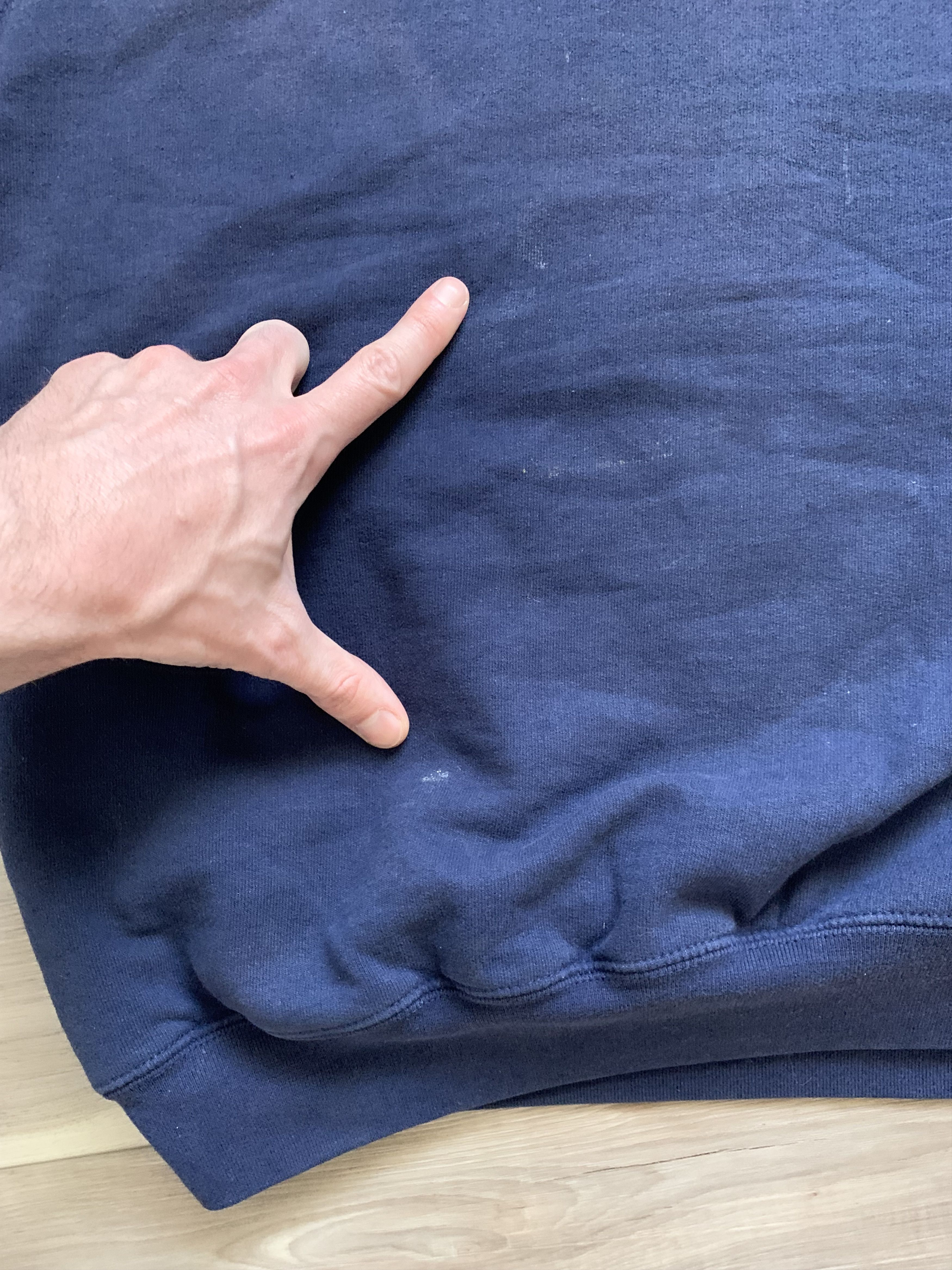 Carhartt × Vintage 1990s CARHARTT THERMAL LINED NAVY SWEATSHIRT / BOXY Size US L / EU 52-54 / 3 - 8 Thumbnail