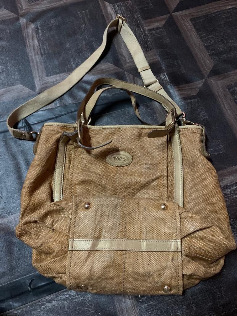 Tod's Vintage TOD'S Bag Raffia and leather design Size ONE SIZE - 4 Thumbnail