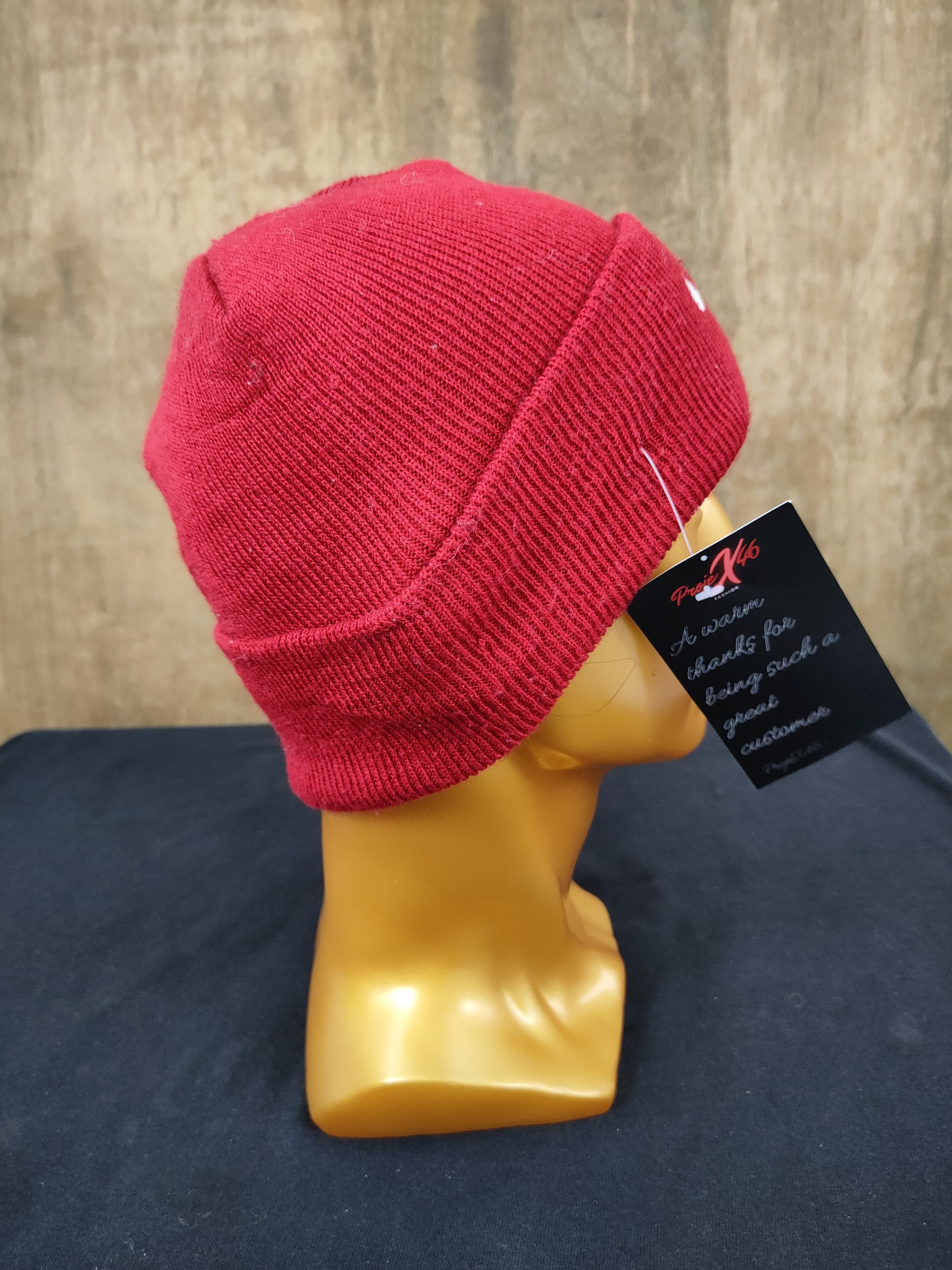Nike DL Nike red beanie vintage sportwear big logo #182 Size ONE SIZE - 4 Thumbnail