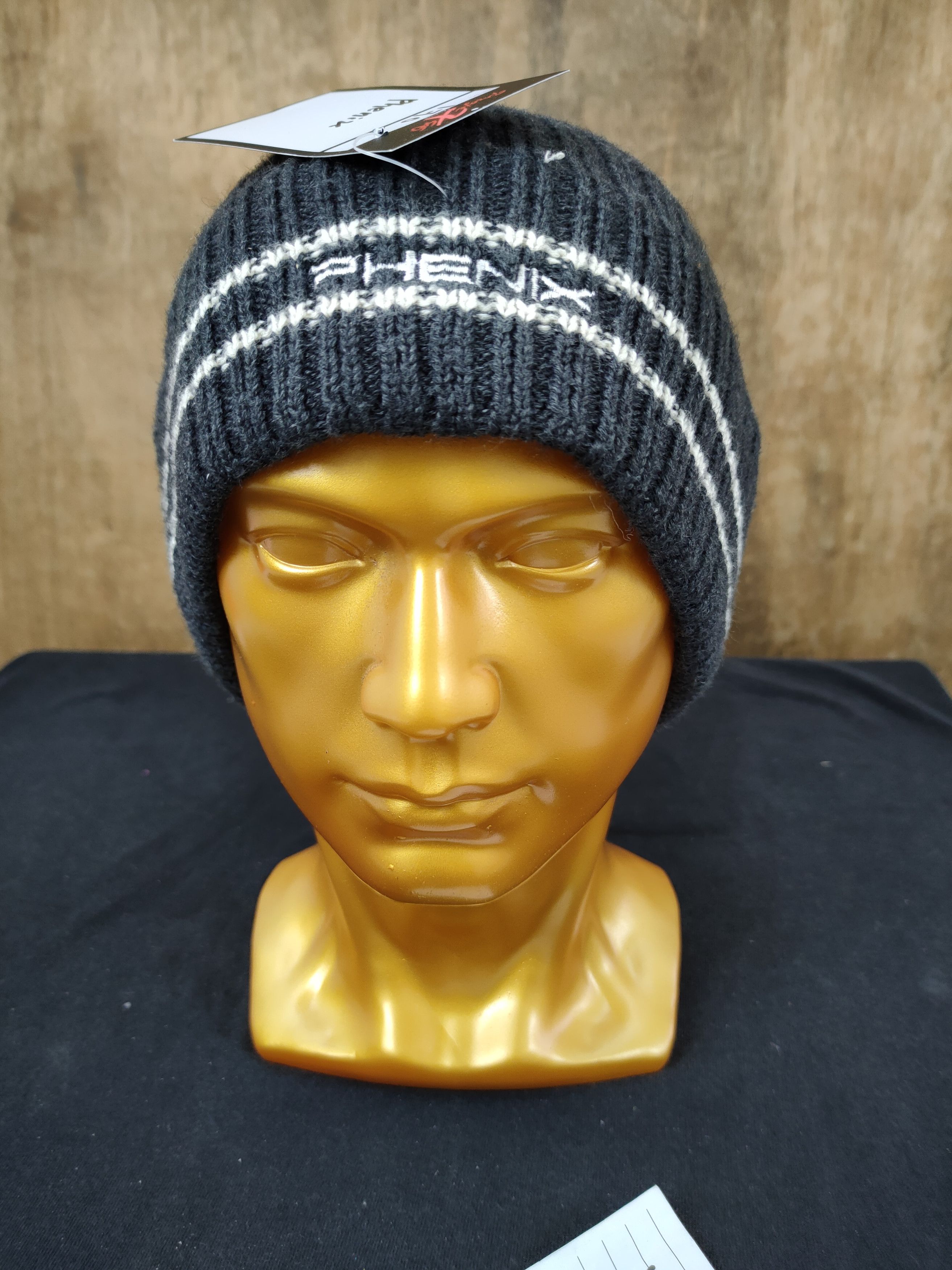 image of Italian Designers x Skategang Phenix Italy Designer Beanie Black Winter Hat 170, Men's
