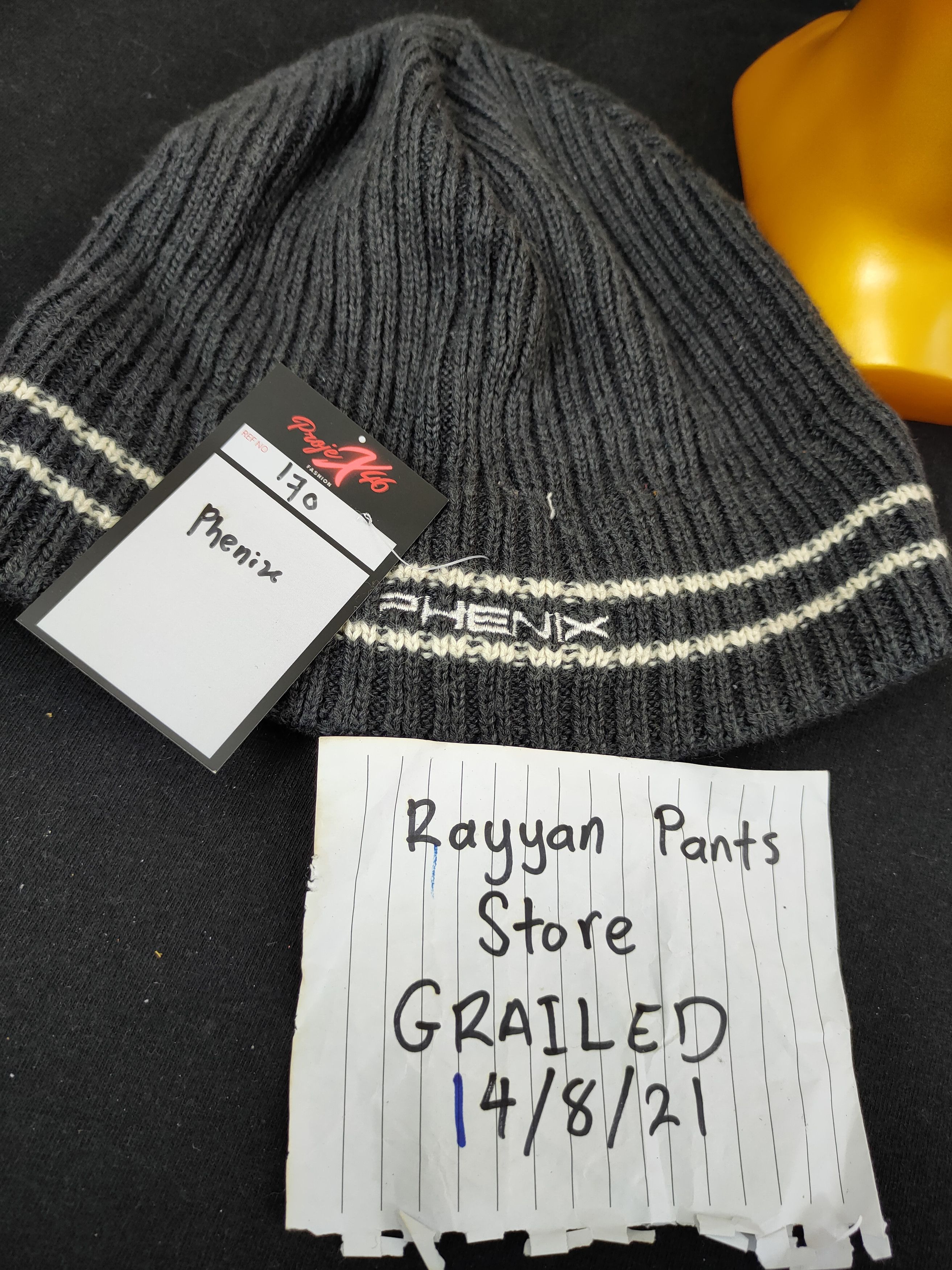 Phenix Italy designer beanie black winter hat #170