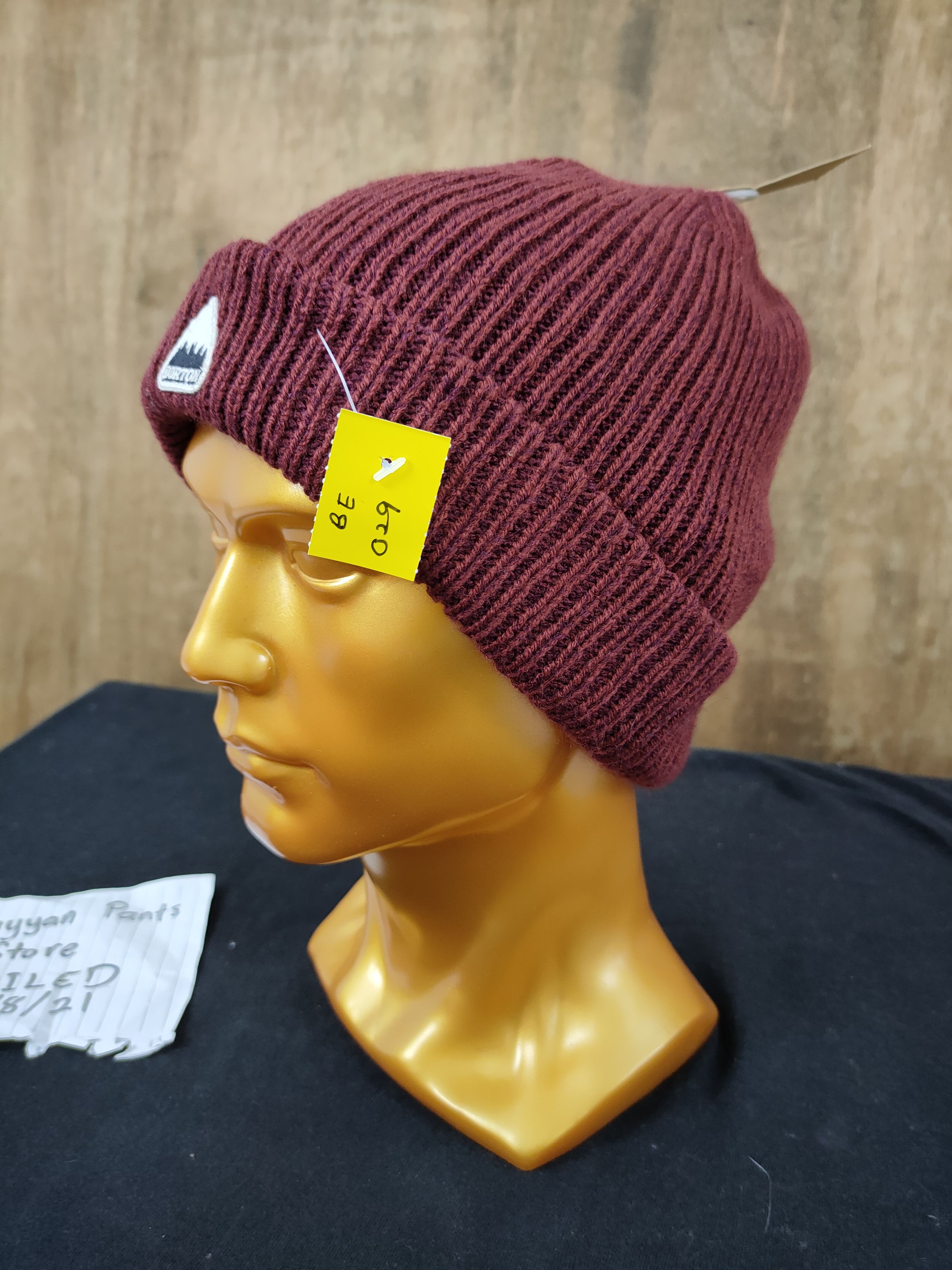 Burton × Sports Specialties Burton Dark Red sportwear beanie hat snow cap #029 Size ONE SIZE - 2 Thumbnail