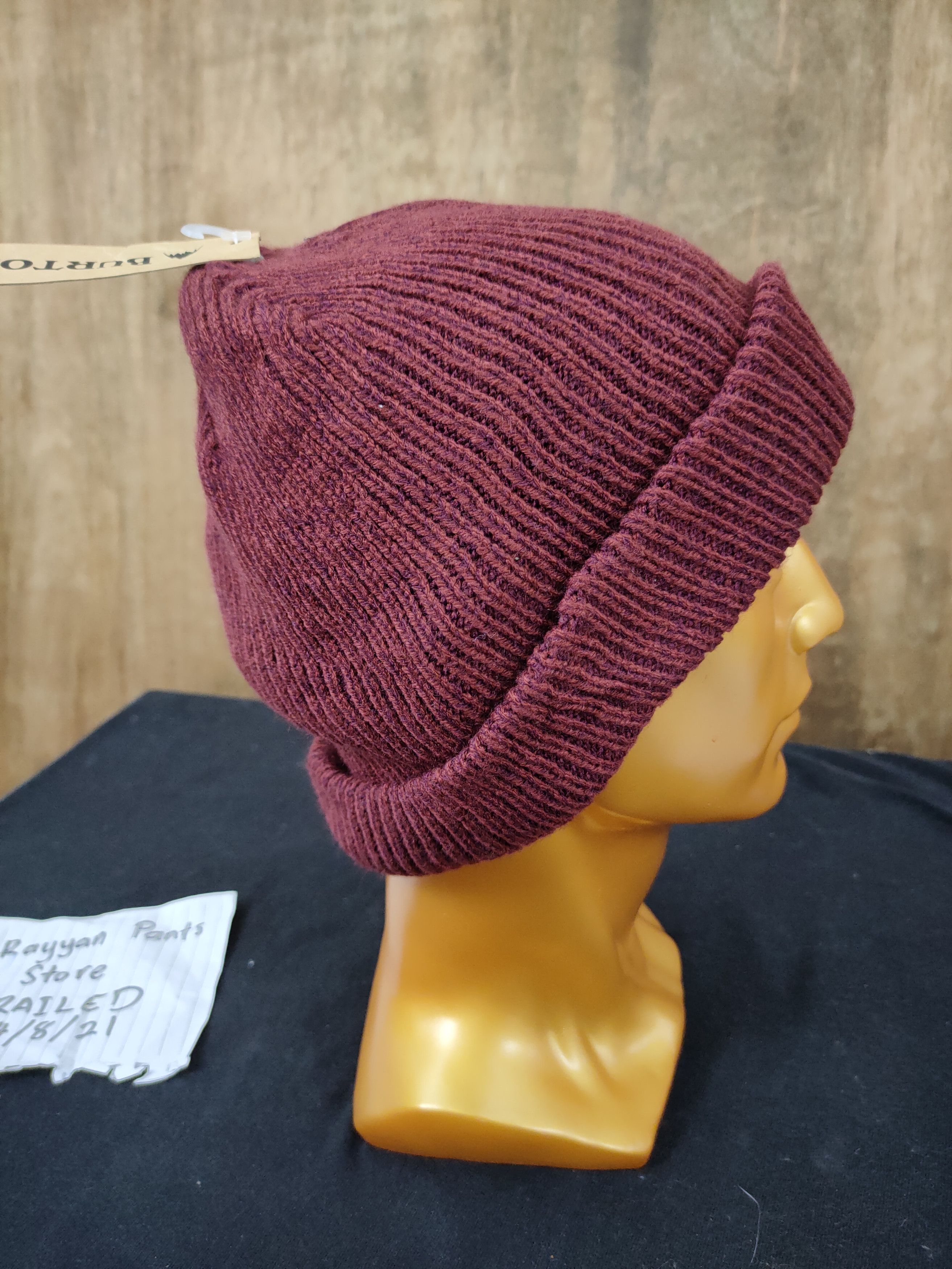 Burton × Sports Specialties Burton Dark Red sportwear beanie hat snow cap #029 Size ONE SIZE - 5 Thumbnail