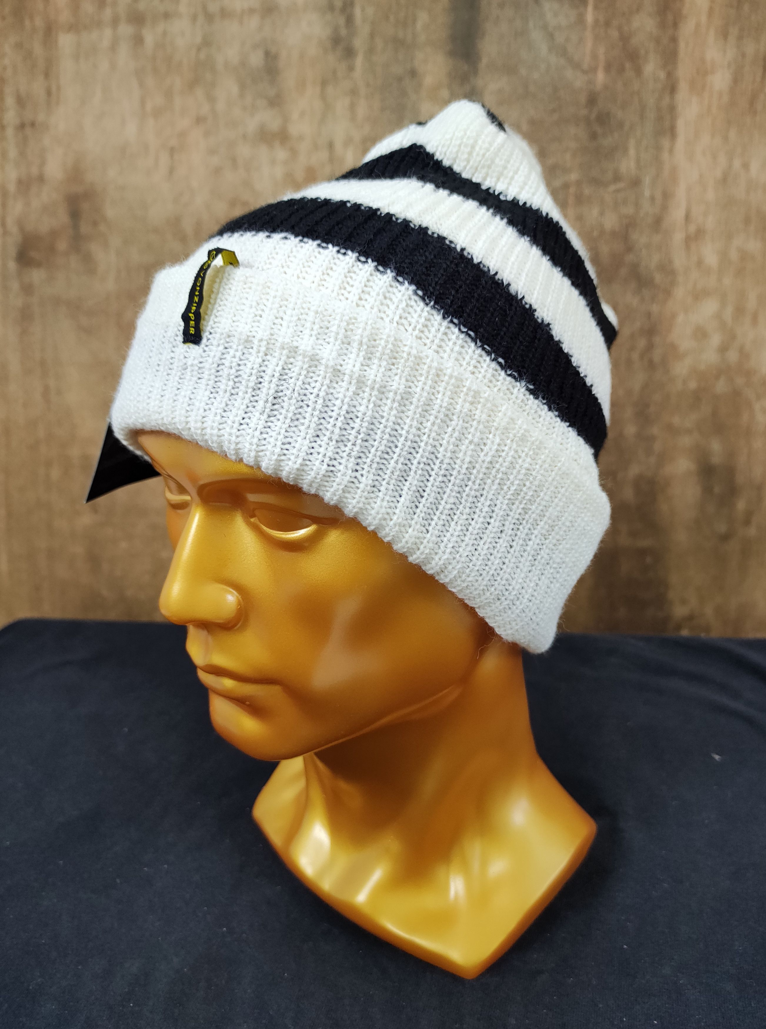 VonZipper Vonzipper stripe like prison beanie hat snowcap #183 Size ONE SIZE - 1 Thumbnail
