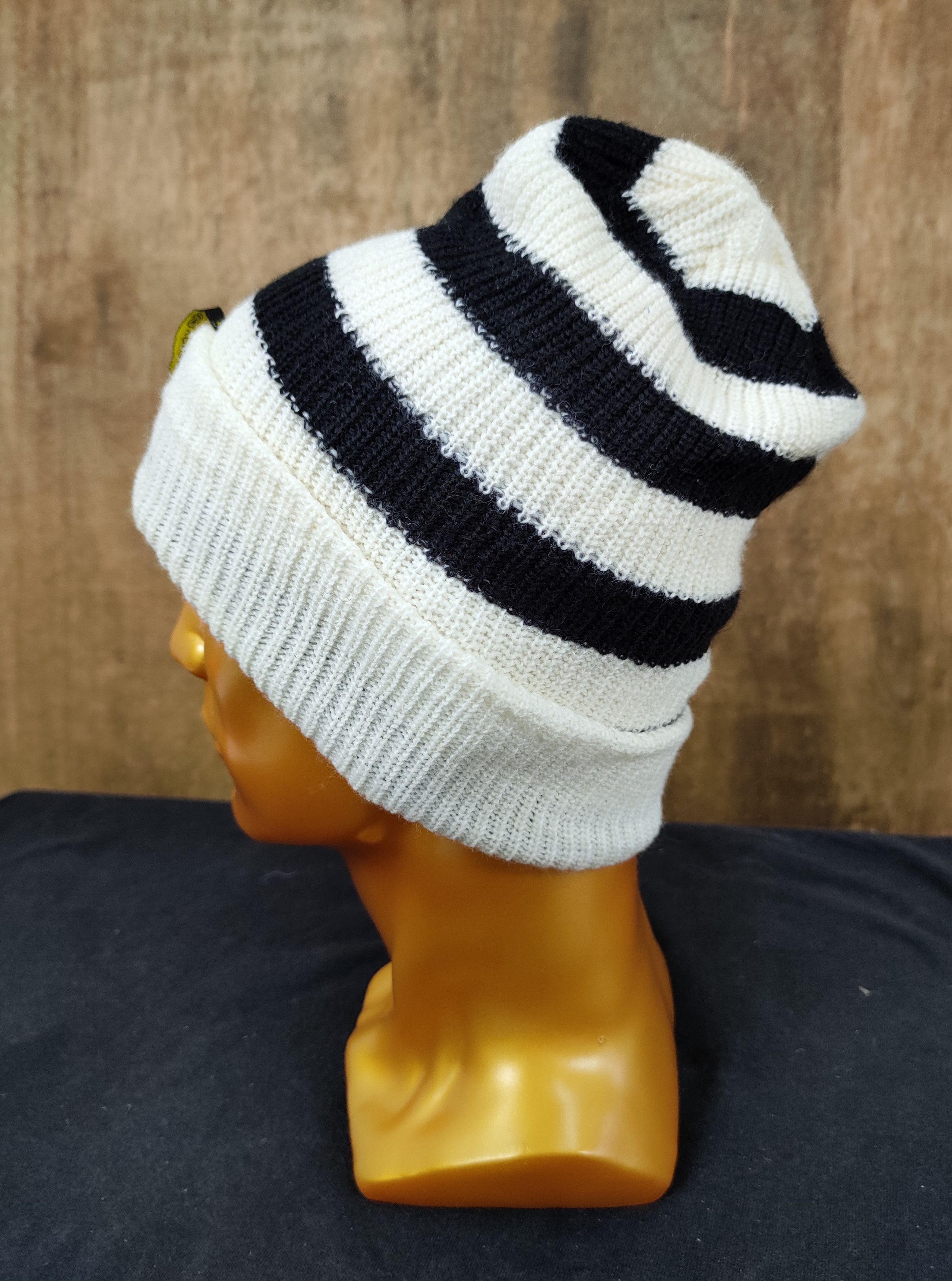 VonZipper Vonzipper stripe like prison beanie hat snowcap #183 Size ONE SIZE - 2 Thumbnail