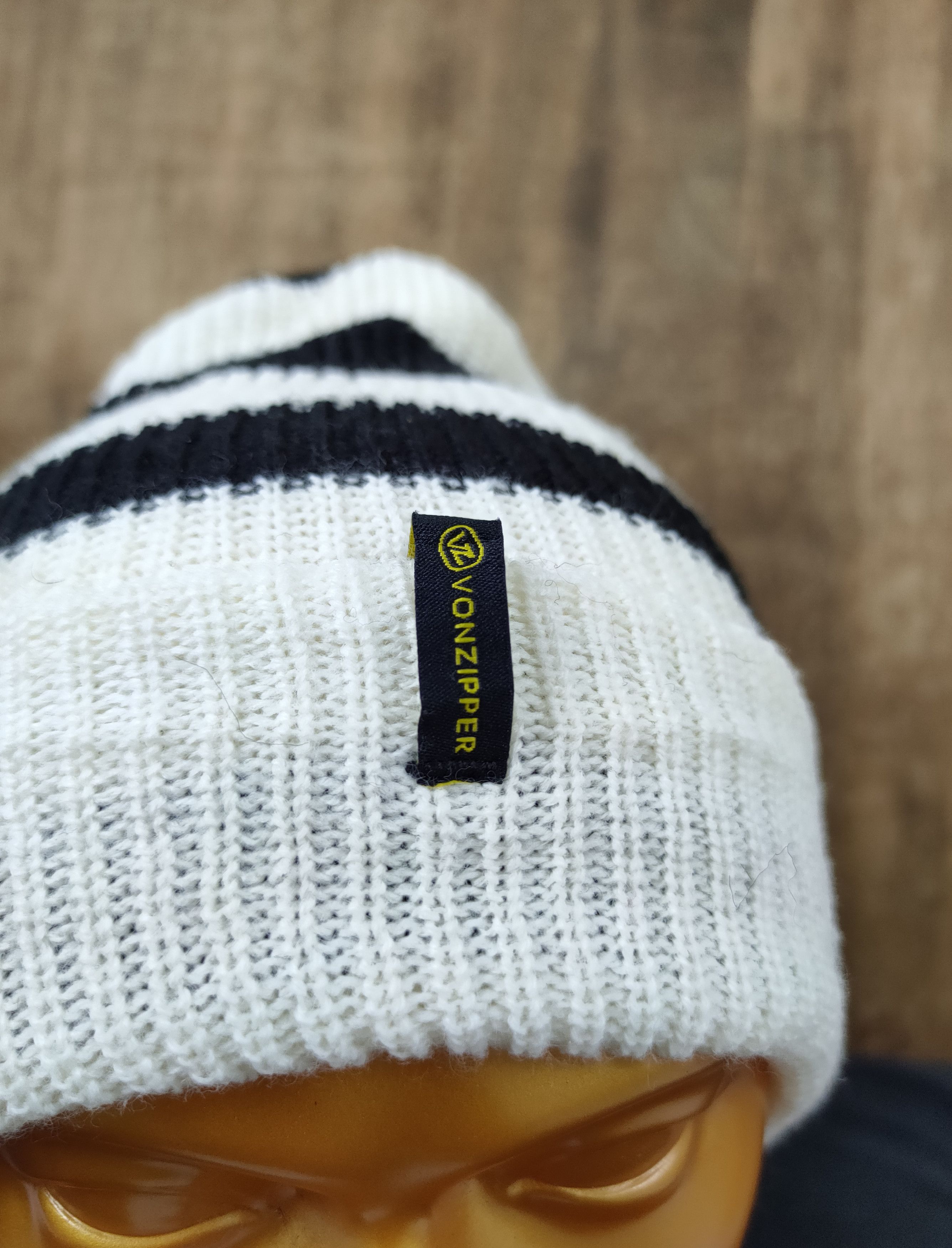 VonZipper Vonzipper stripe like prison beanie hat snowcap #183 Size ONE SIZE - 5 Thumbnail