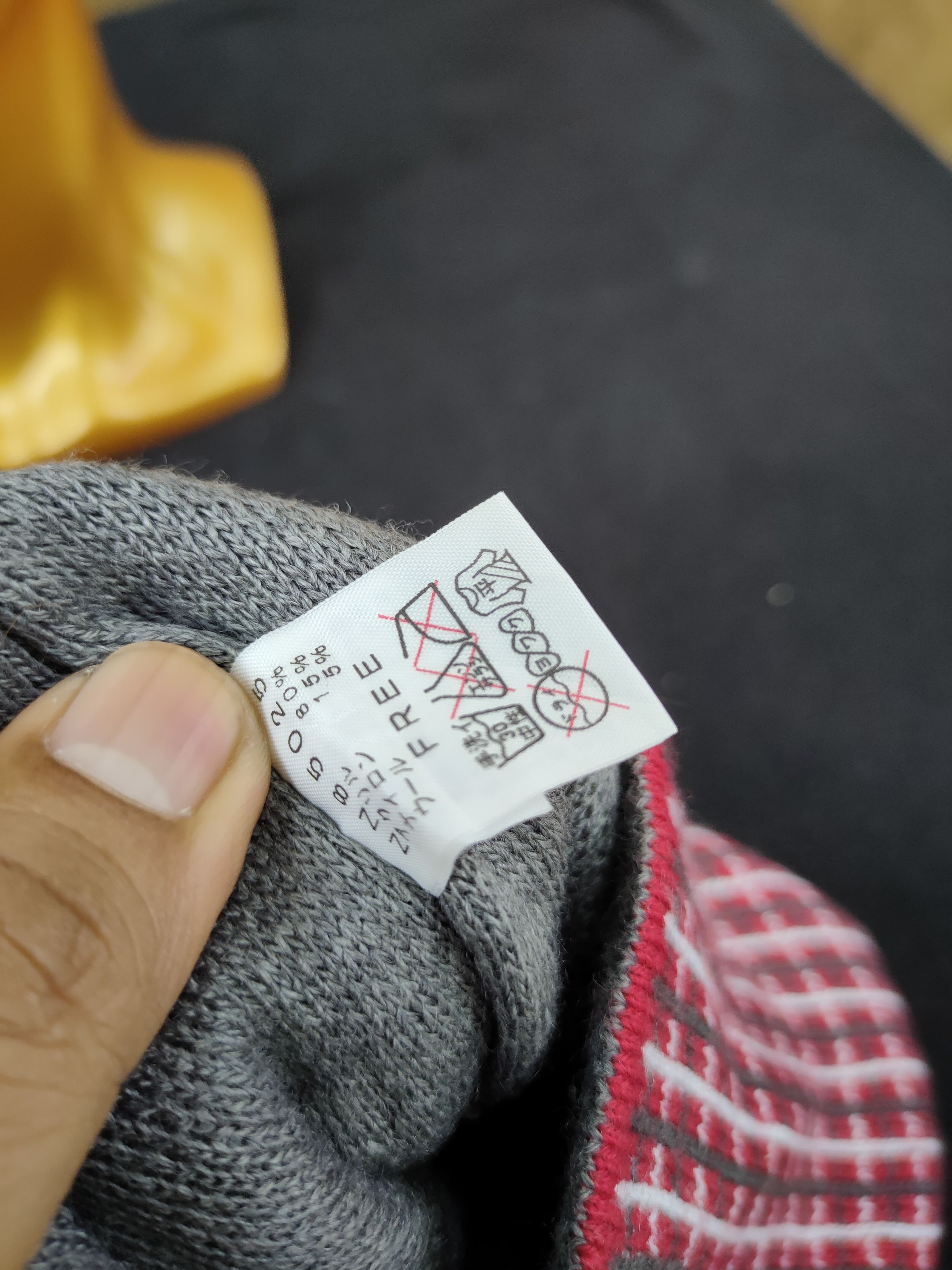 The North Face checkered beanie hat #008