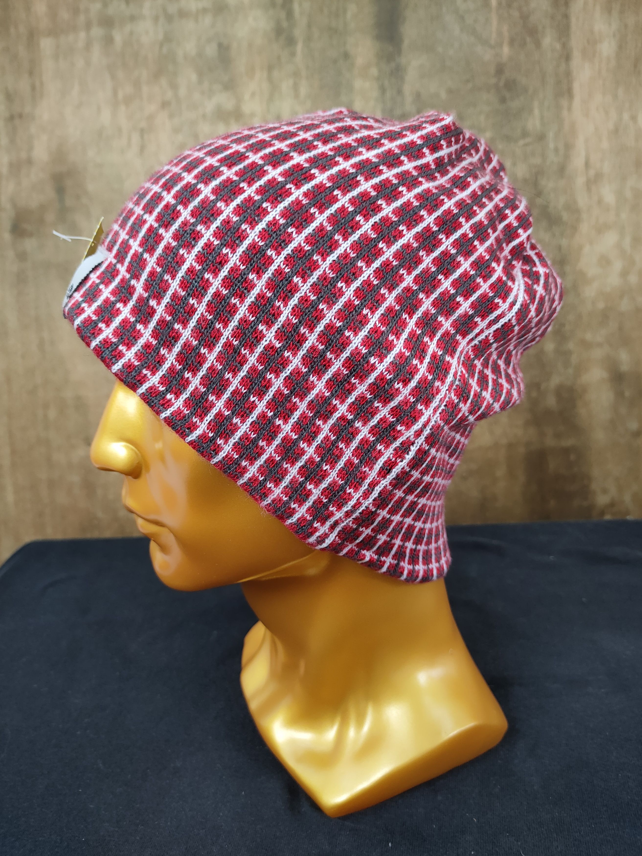 The North Face checkered beanie hat #008