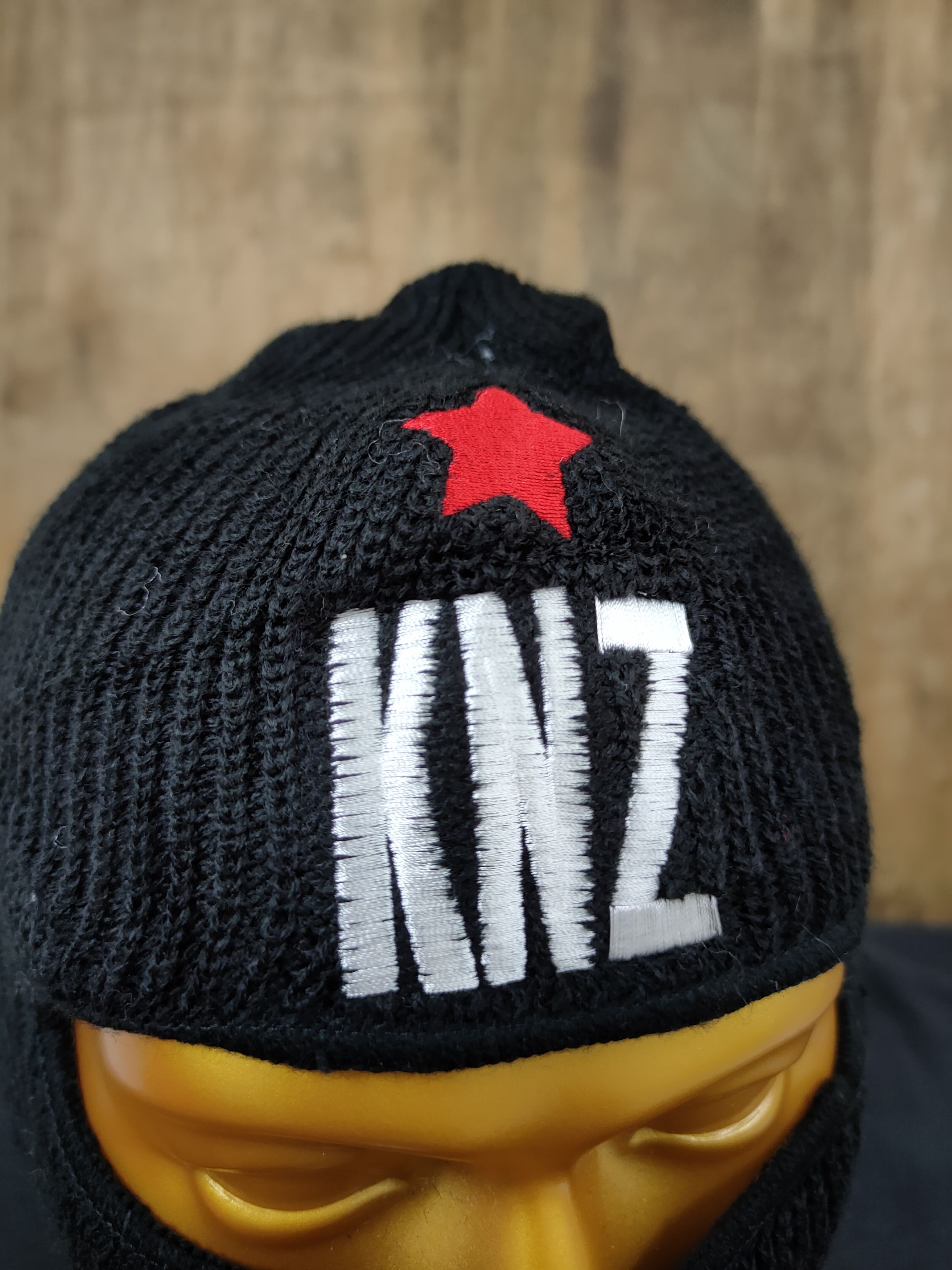 Designer Kanez KNZ mask star black streetwear rob beanie #156 Size ONE SIZE - 6 Thumbnail