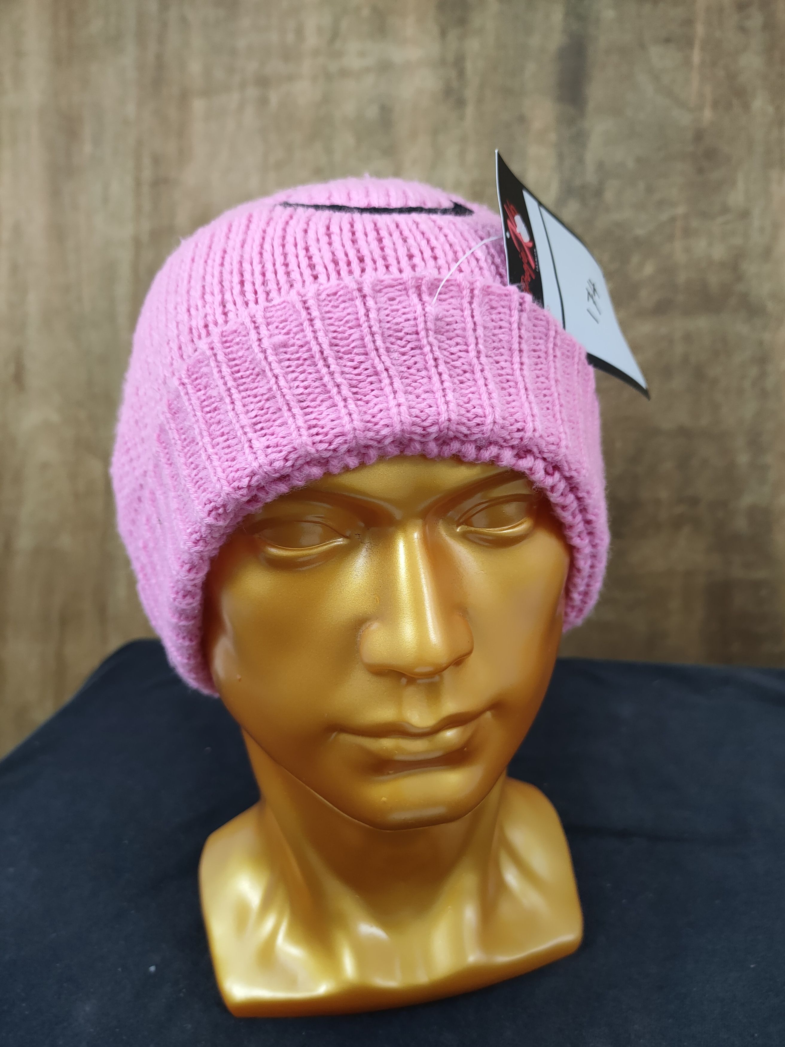 Homespun Knitwear Japan pink smiley beanie winter snow cap like kapital #174 Size ONE SIZE - 2 Thumbnail
