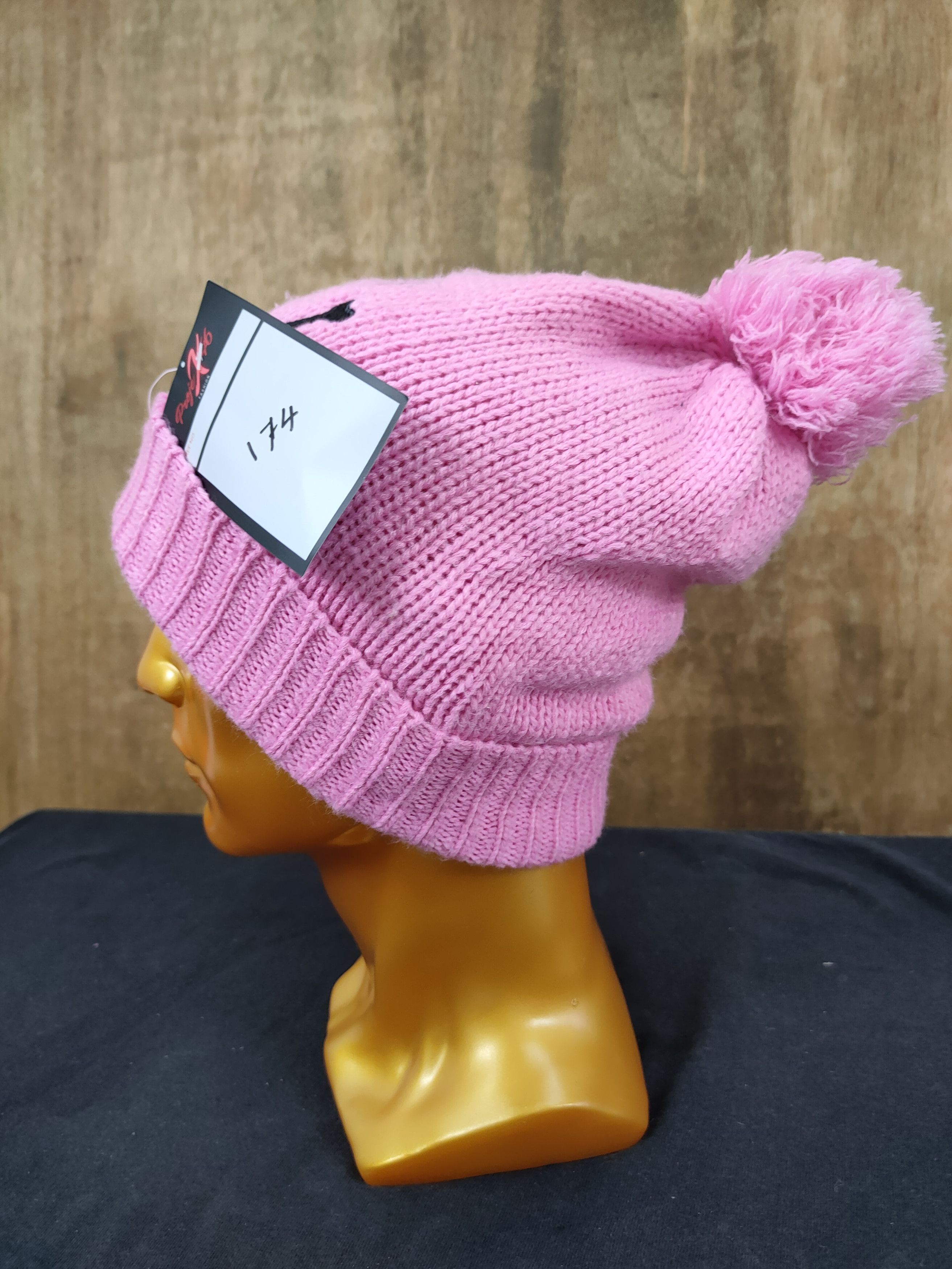 Homespun Knitwear Japan pink smiley beanie winter snow cap like kapital #174 Size ONE SIZE - 3 Thumbnail