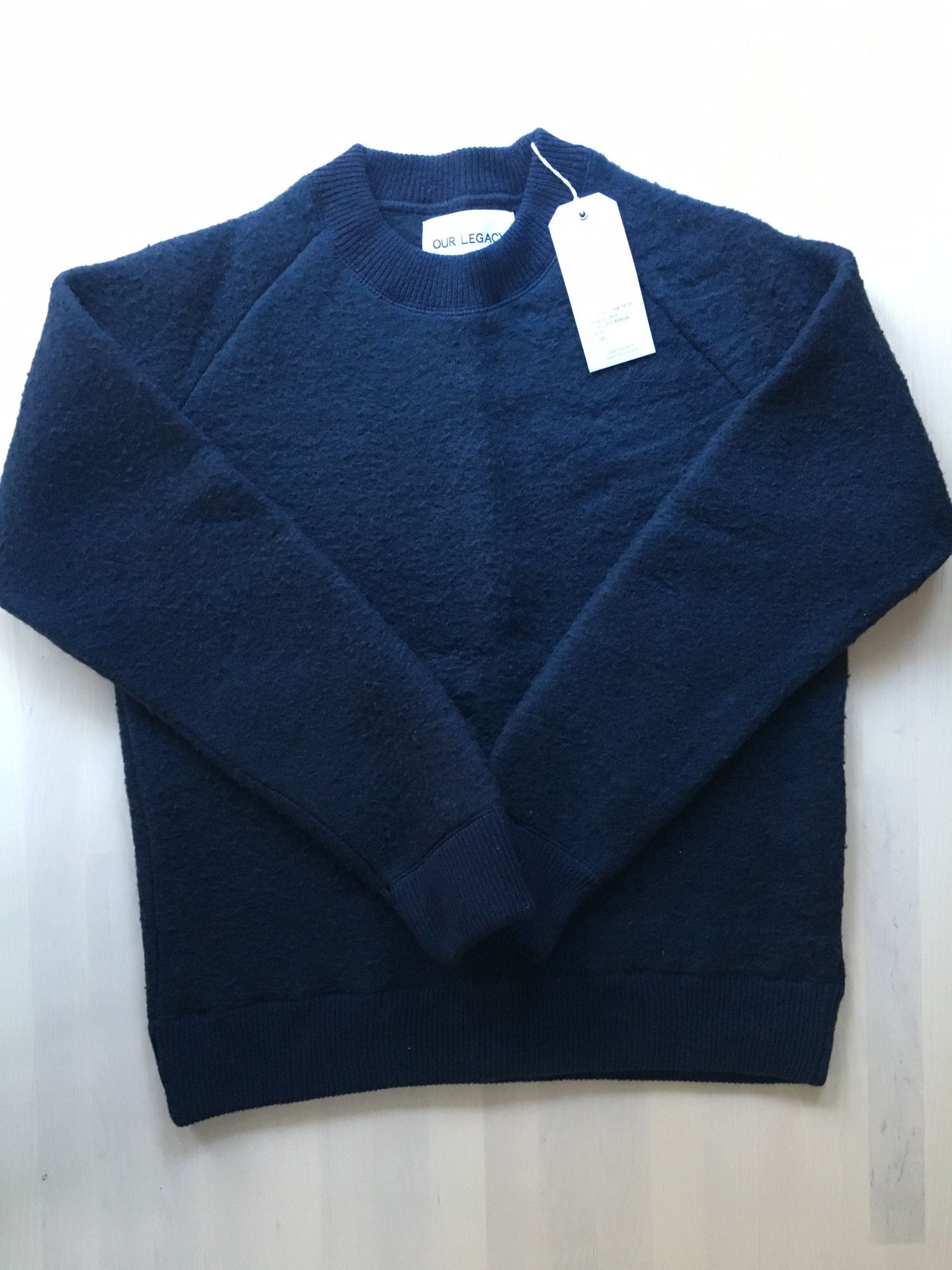 NWT shaggy sweater a/w15 navy sz 50