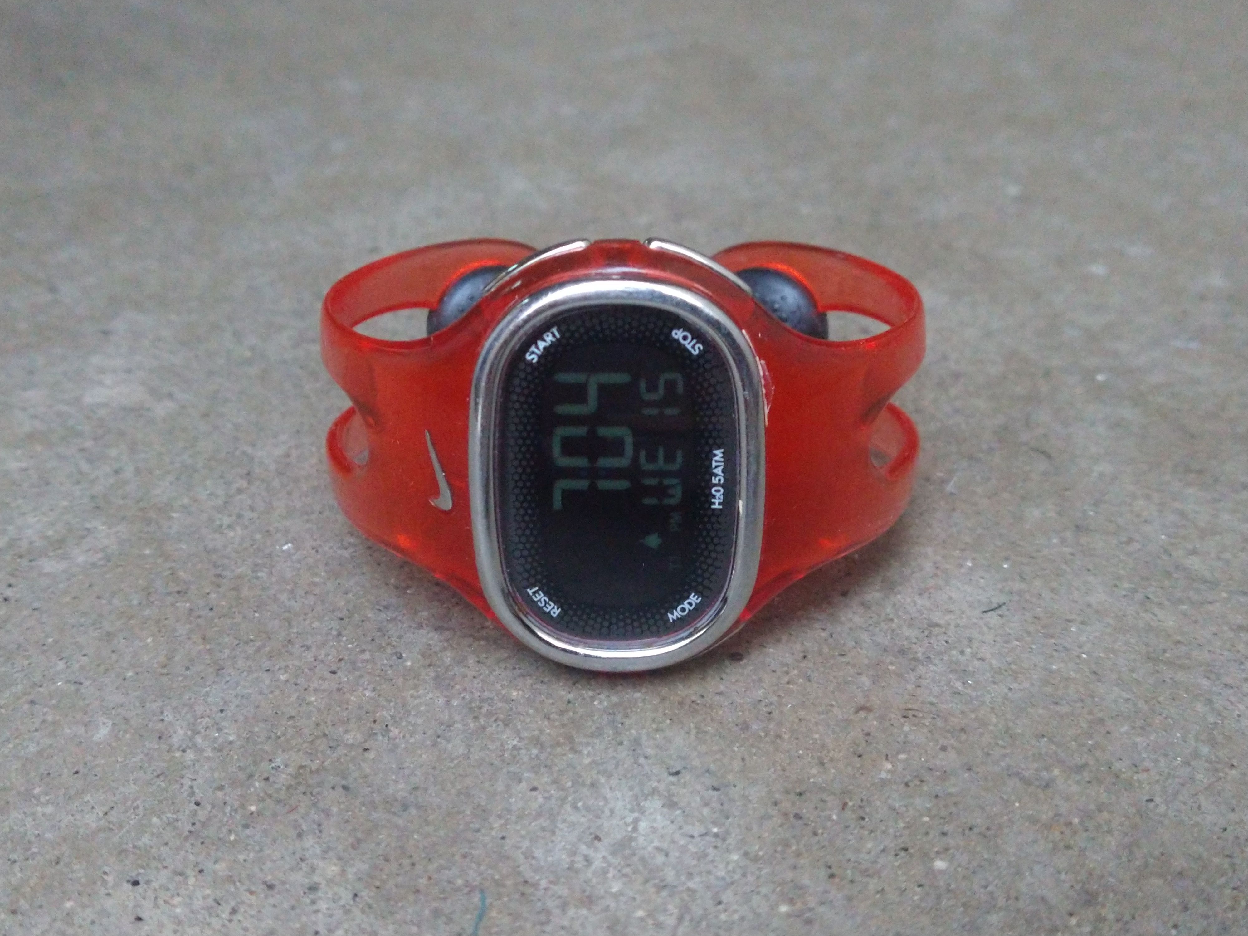 Nike Imara Kylo Cee Watch Orange Red Rubber Digital, Women's