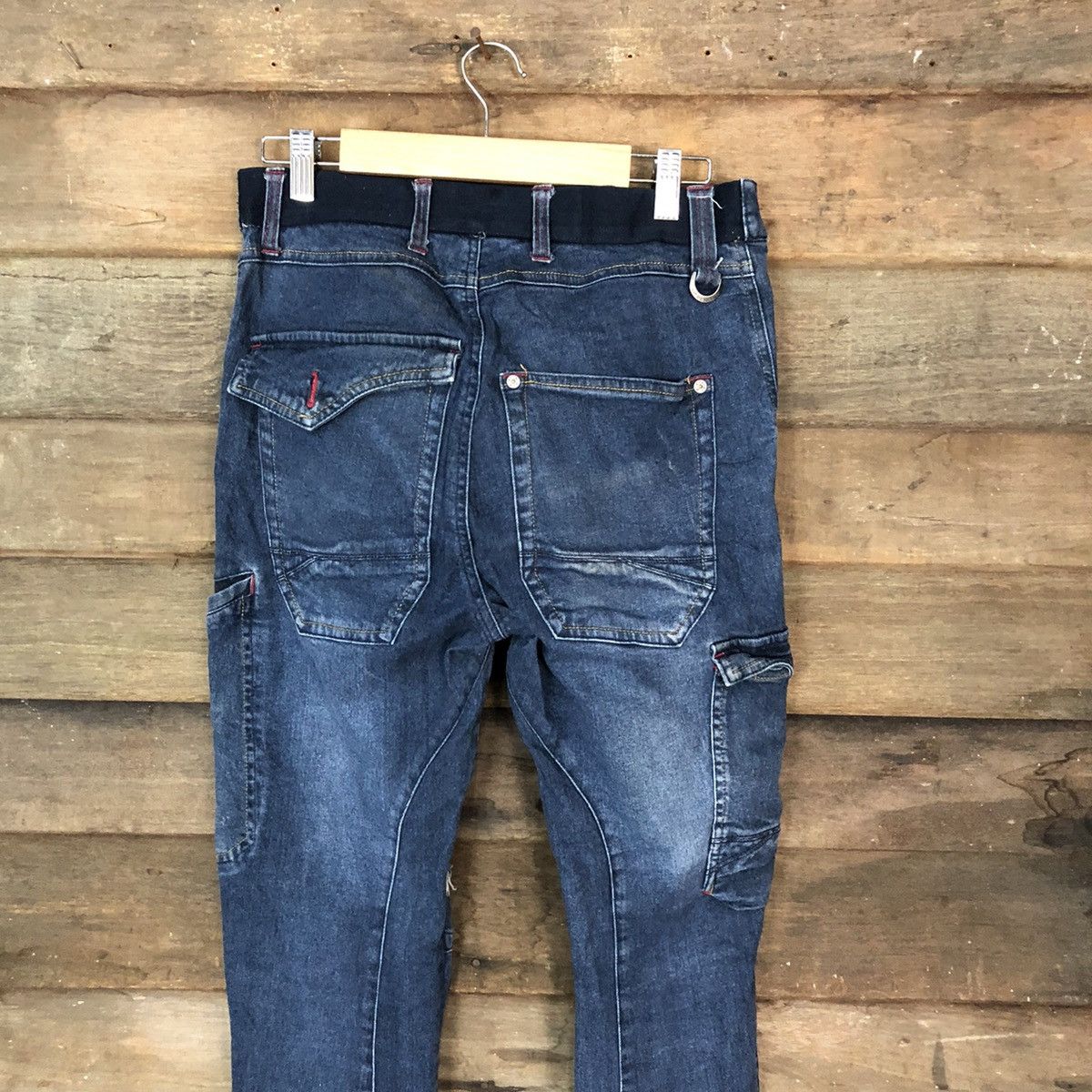 Japanese Brand Field Core Blue Distressed Denim Pants #5096 Size US 28 / EU 44 - 11 Thumbnail