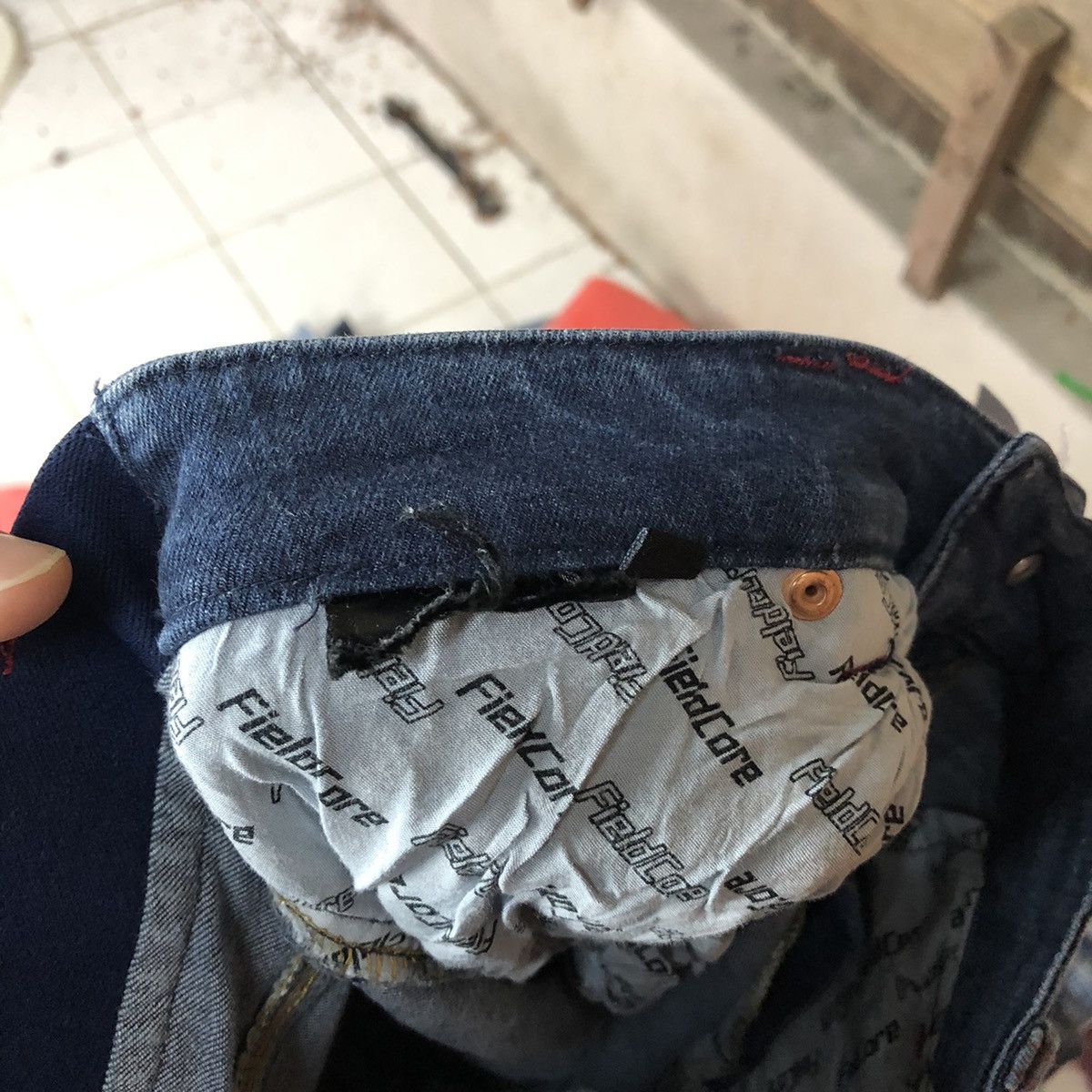 Japanese Brand Field Core Blue Distressed Denim Pants #5096 Size US 28 / EU 44 - 16 Thumbnail