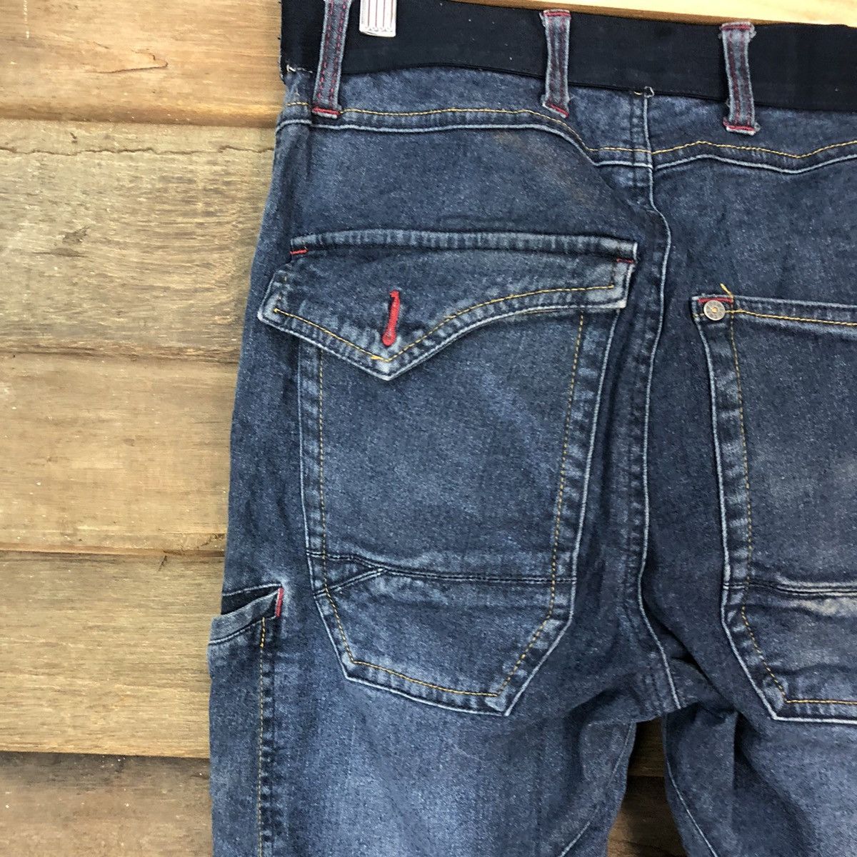 Japanese Brand Field Core Blue Distressed Denim Pants #5096 Size US 28 / EU 44 - 13 Thumbnail