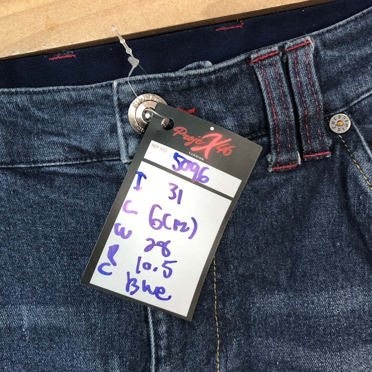 Japanese Brand Field Core Blue Distressed Denim Pants #5096 Size US 28 / EU 44 - 15 Thumbnail