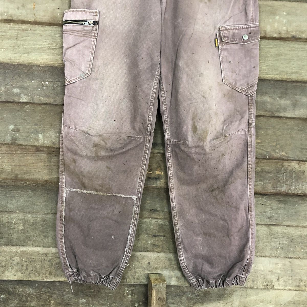 Vintage Dogman Purple Corduroy worn thrashed Denim Pants #4965 Size US 32 / EU 48 - 3 Thumbnail