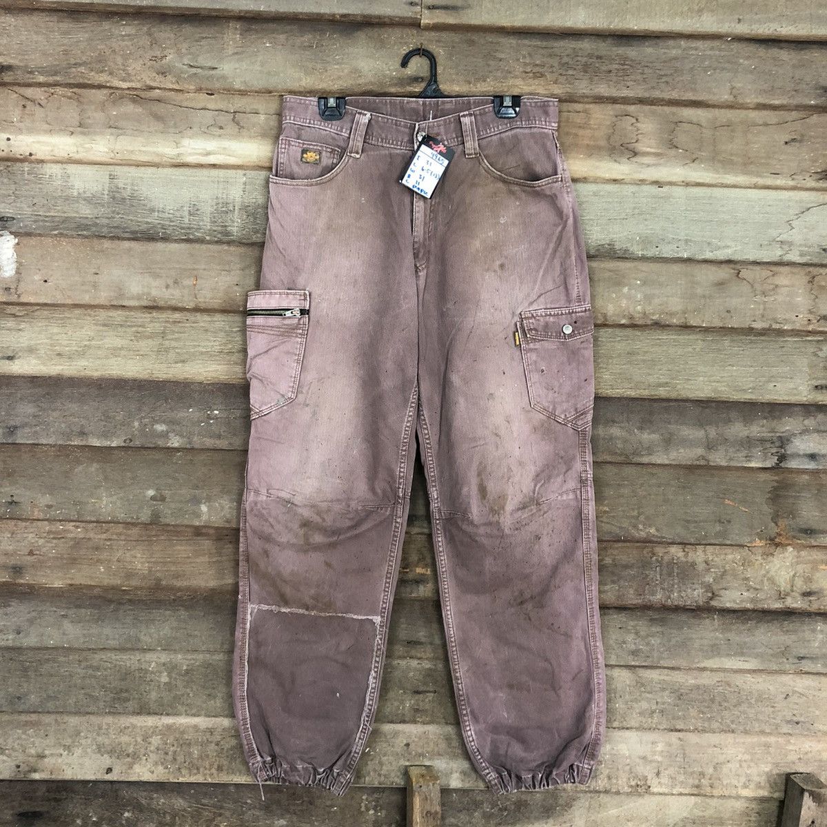 image of Faded Glory Dogman Purple Corduroy Worn Thrashed Denim Pants 4965, Men's (Size 31)