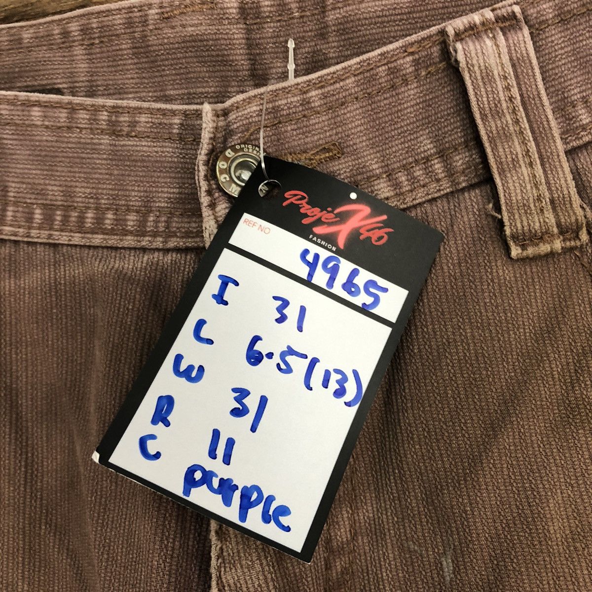 Vintage Dogman Purple Corduroy worn thrashed Denim Pants #4965 Size US 32 / EU 48 - 9 Thumbnail