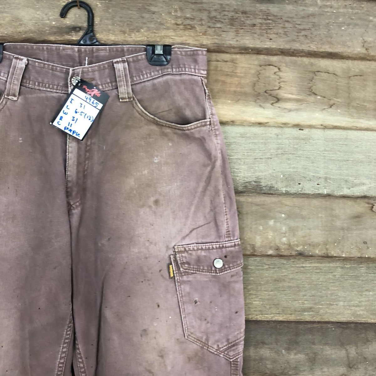 Vintage Dogman Purple Corduroy worn thrashed Denim Pants #4965 Size US 32 / EU 48 - 5 Thumbnail