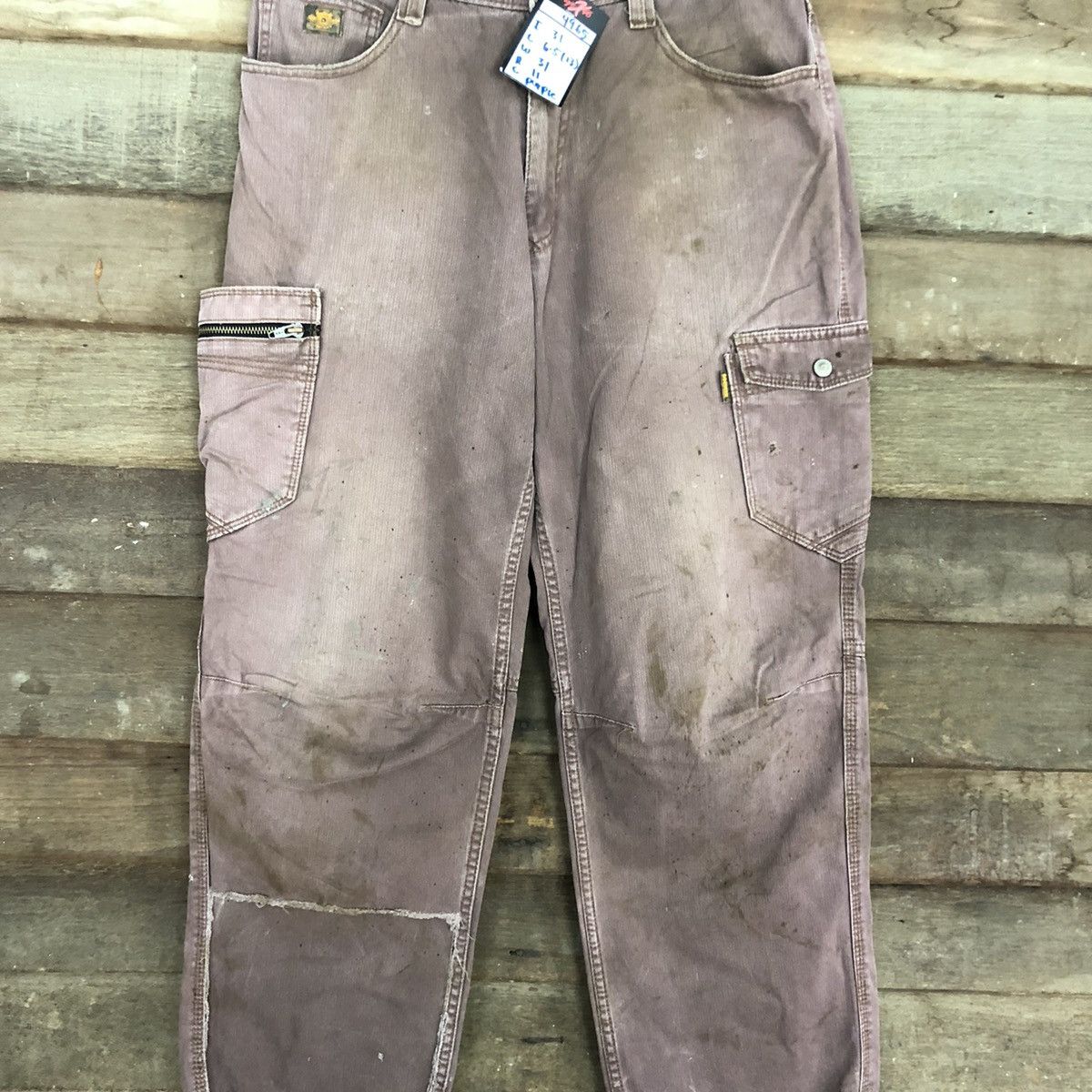 Vintage Dogman Purple Corduroy worn thrashed Denim Pants #4965 Size US 32 / EU 48 - 4 Thumbnail
