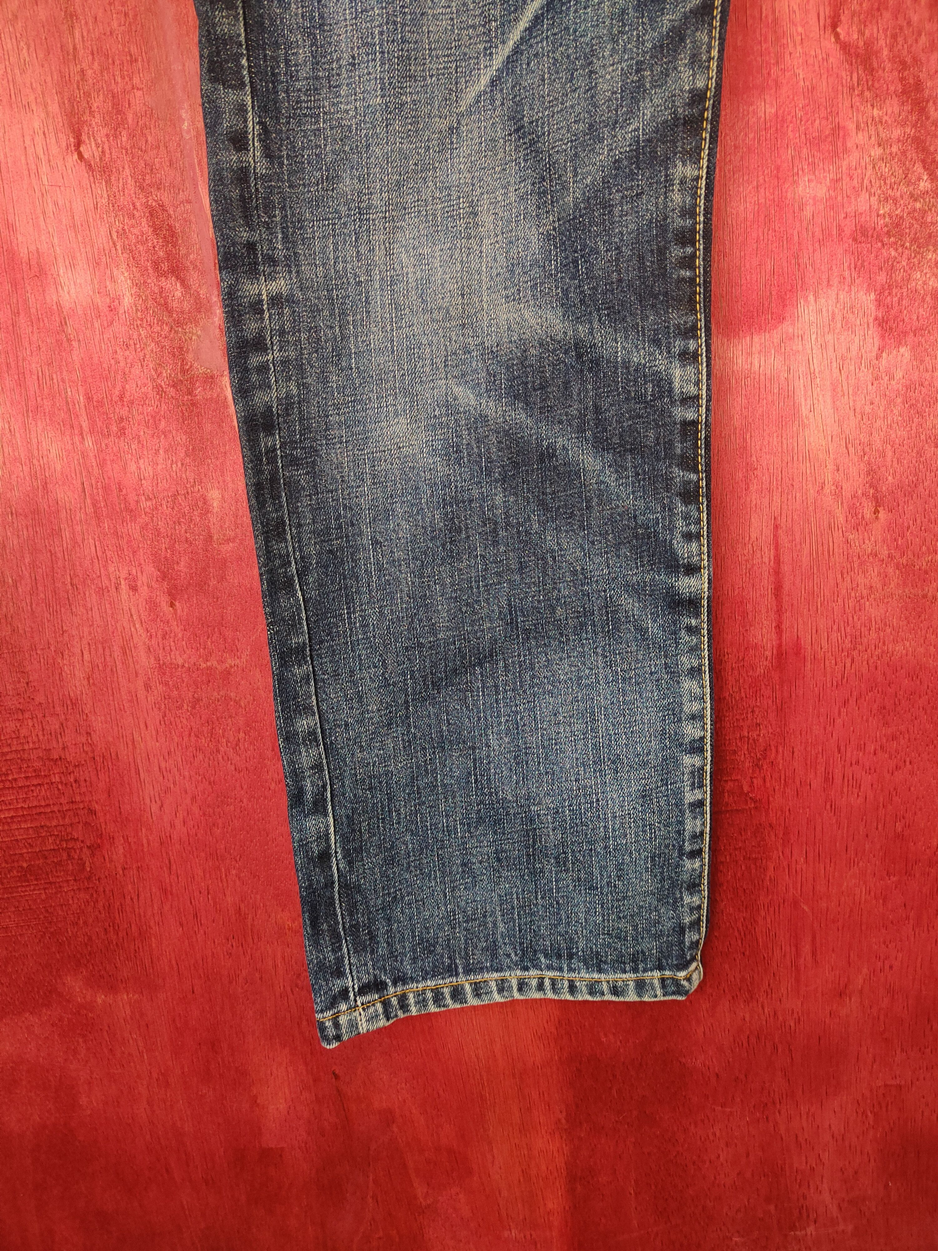 Japanese Brand Uniqlo Blue distressed patchwork Denim Pants #S396 Size US 32 / EU 48 - 4 Thumbnail