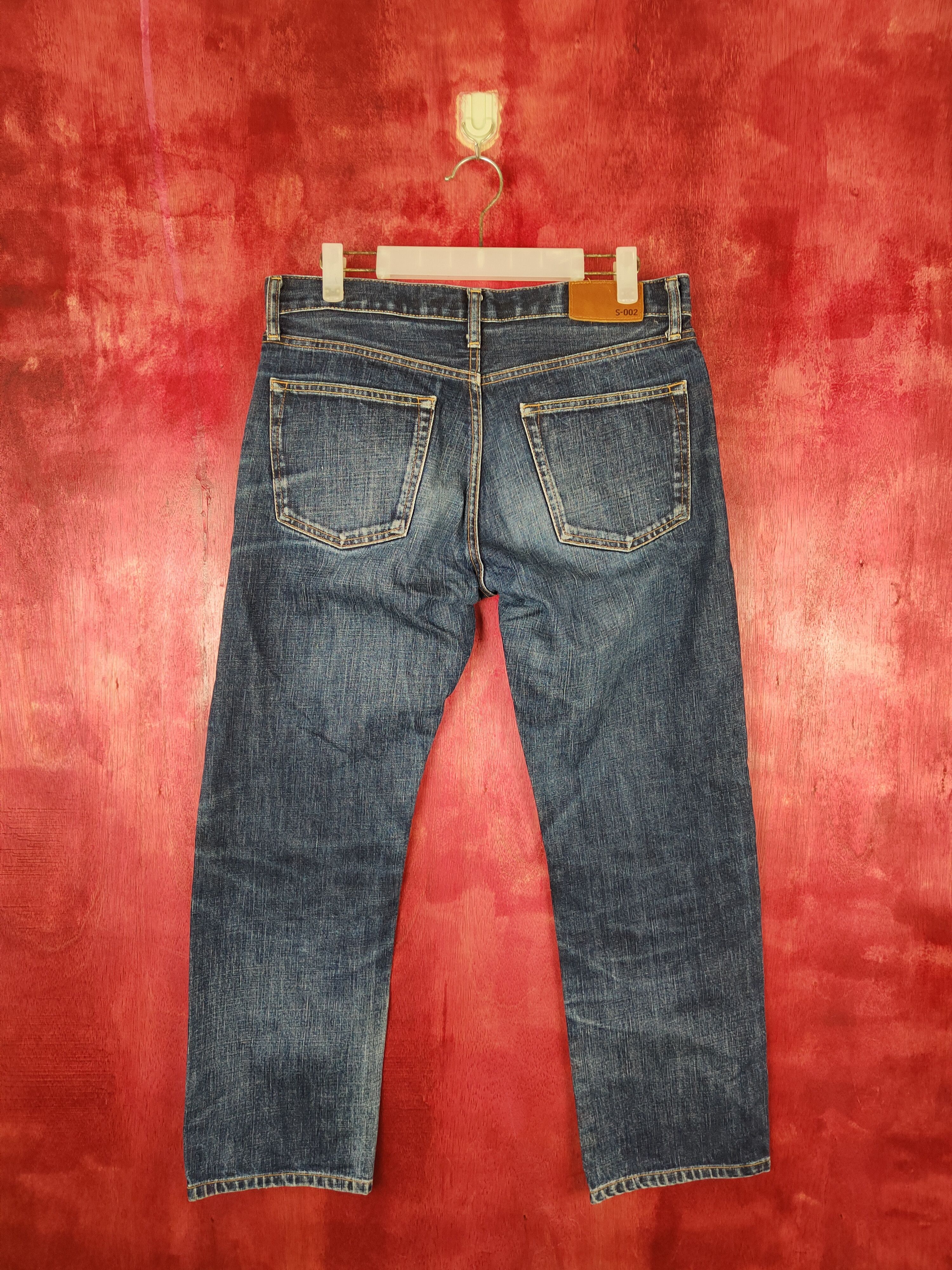 Japanese Brand Uniqlo Blue distressed patchwork Denim Pants #S396 Size US 32 / EU 48 - 7 Thumbnail
