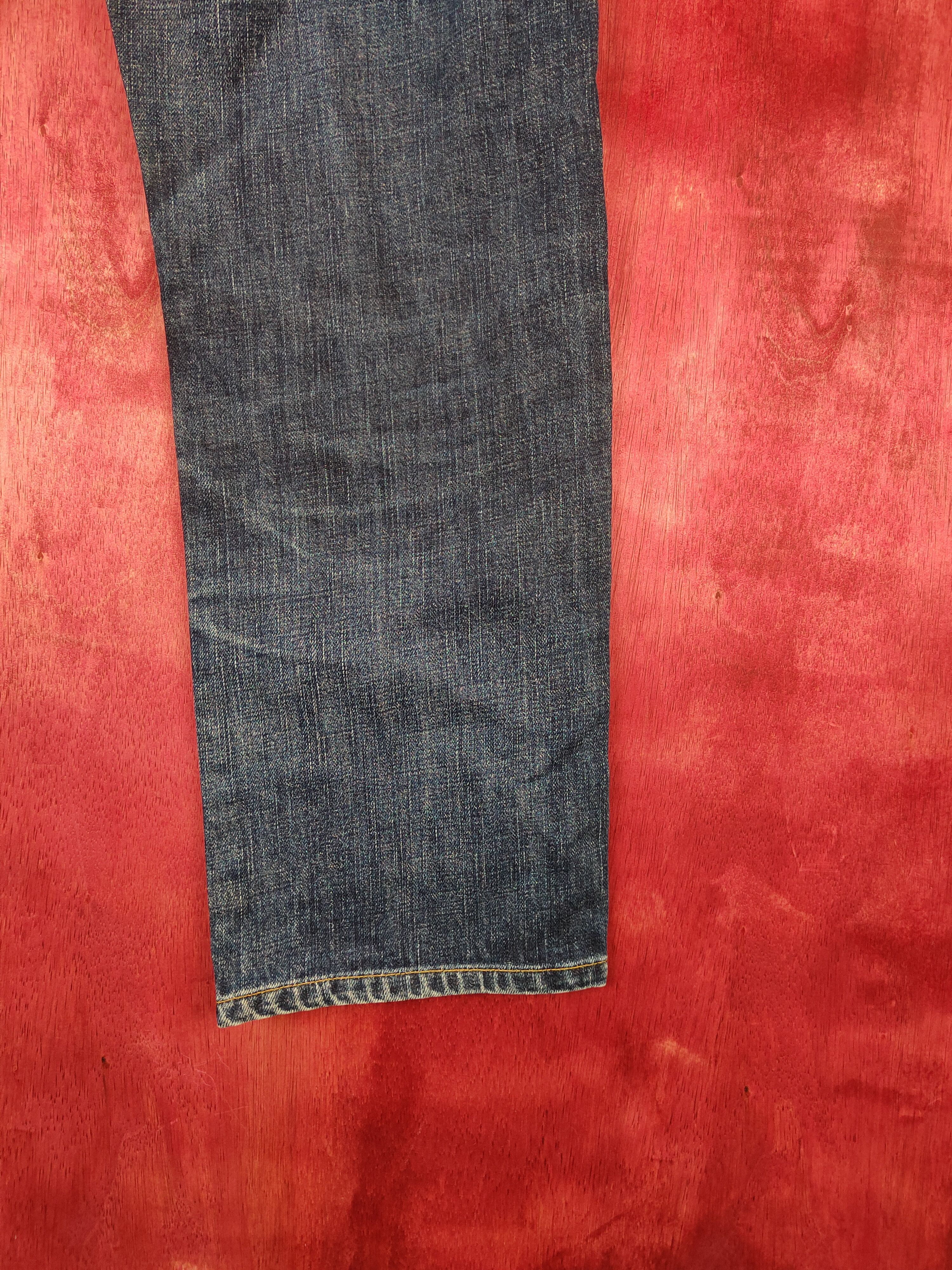 Japanese Brand Uniqlo Blue distressed patchwork Denim Pants #S396 Size US 32 / EU 48 - 12 Thumbnail