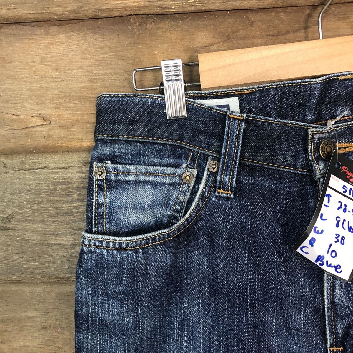 Edwin Edwin Blue Distressed Denim Pants #5118 Size US 29 - 4 Thumbnail