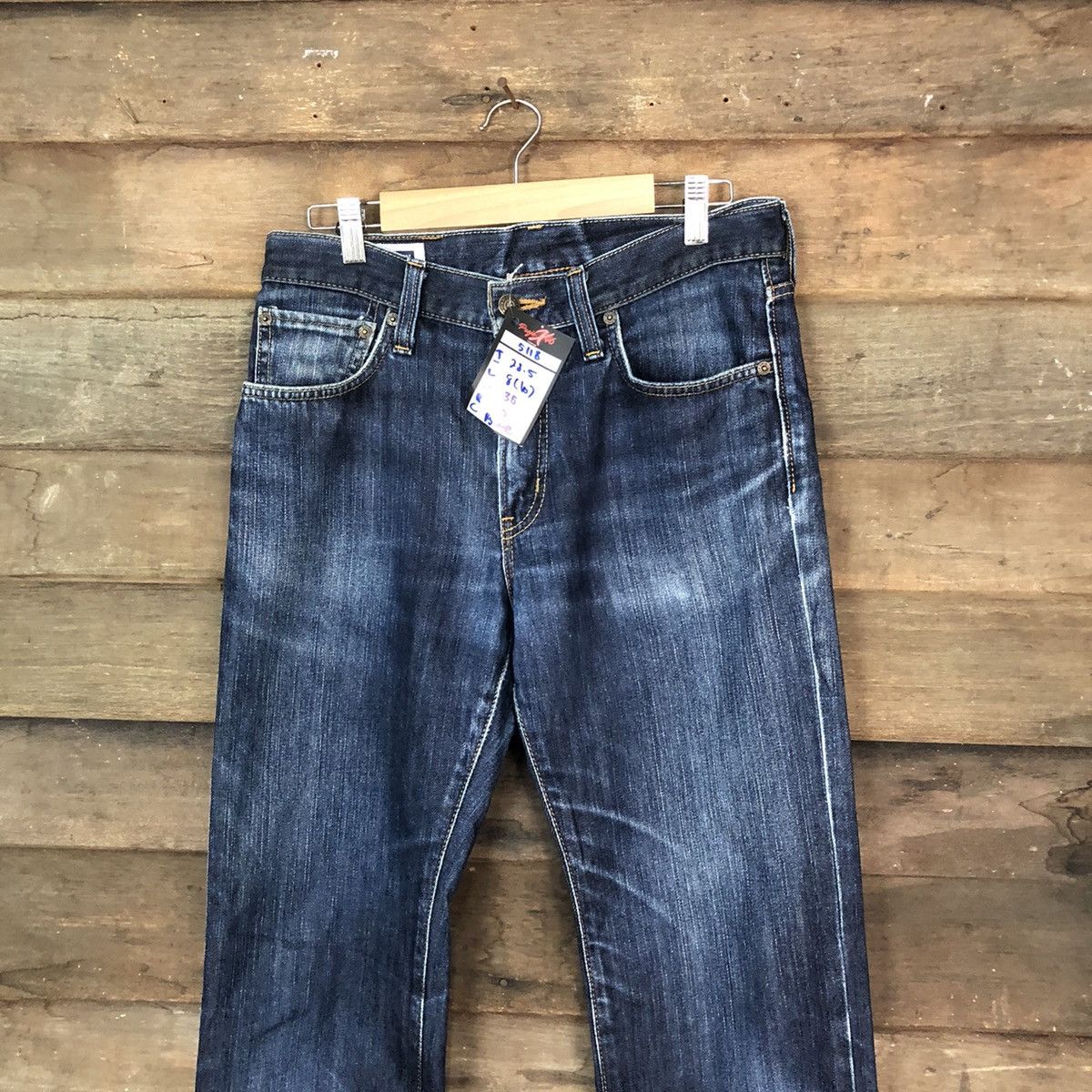 Edwin Edwin Blue Distressed Denim Pants #5118 Size US 29 - 2 Thumbnail