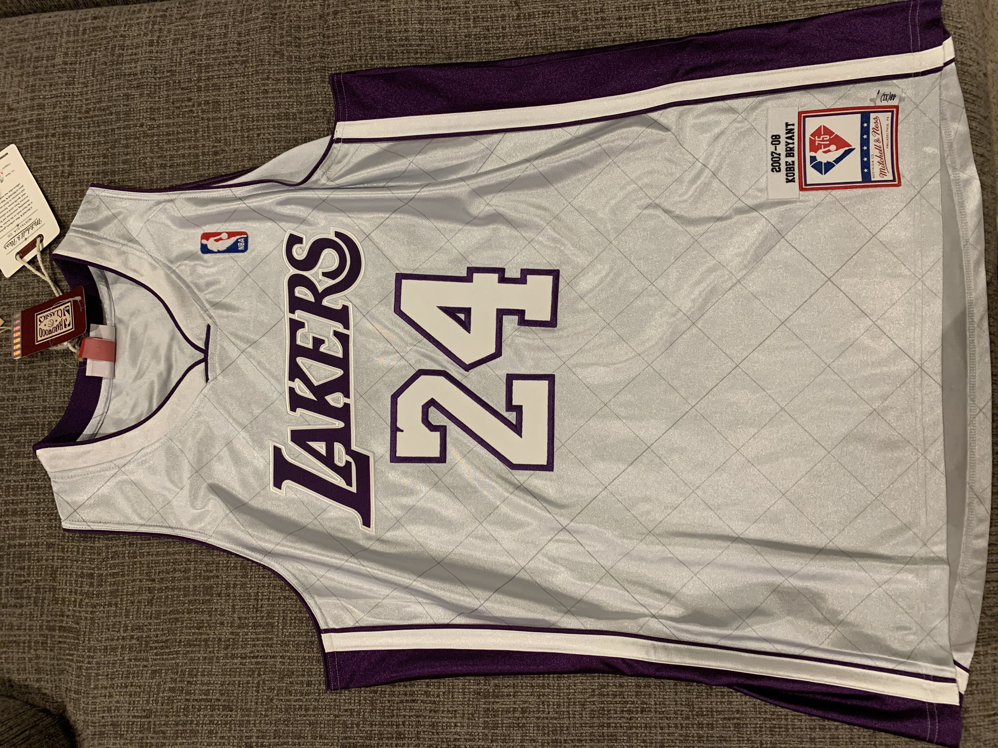Mitchell & Ness Kobe Bryant 75th Anniversary Platinum Authentic Jersey