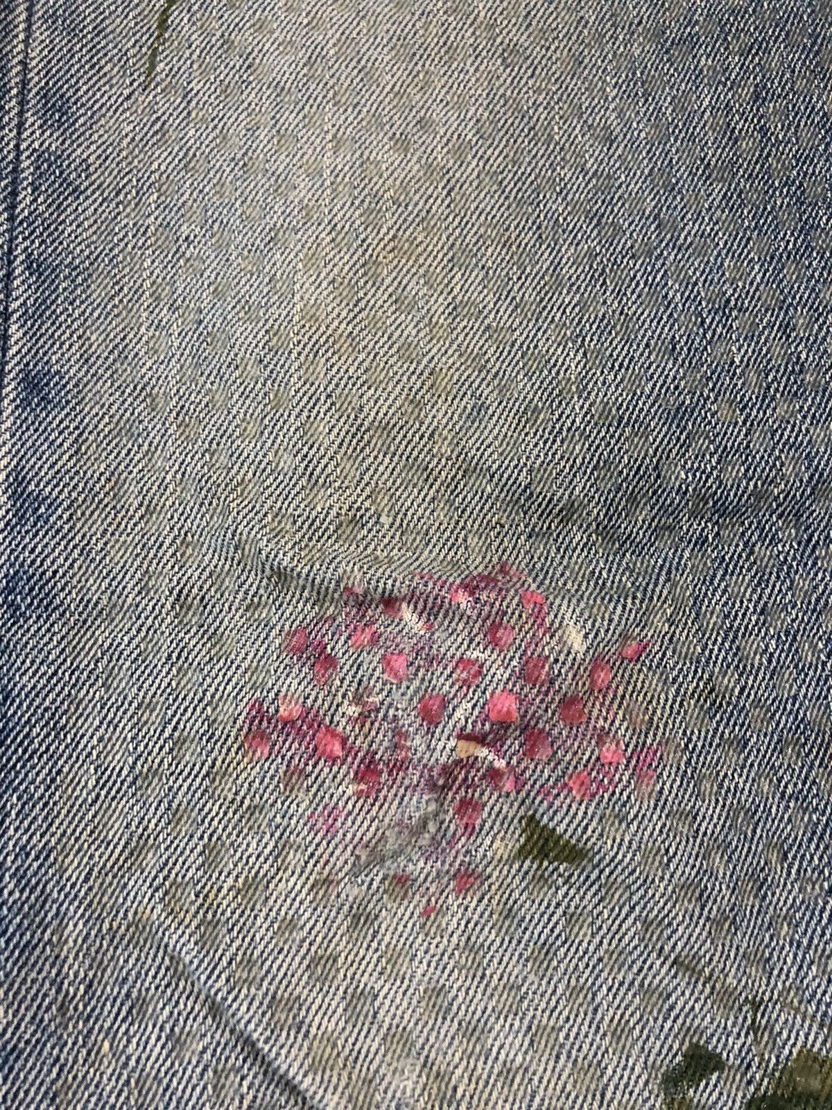 Guess Rare guess flower painted distressed jeans Size US 29 - 4 Thumbnail