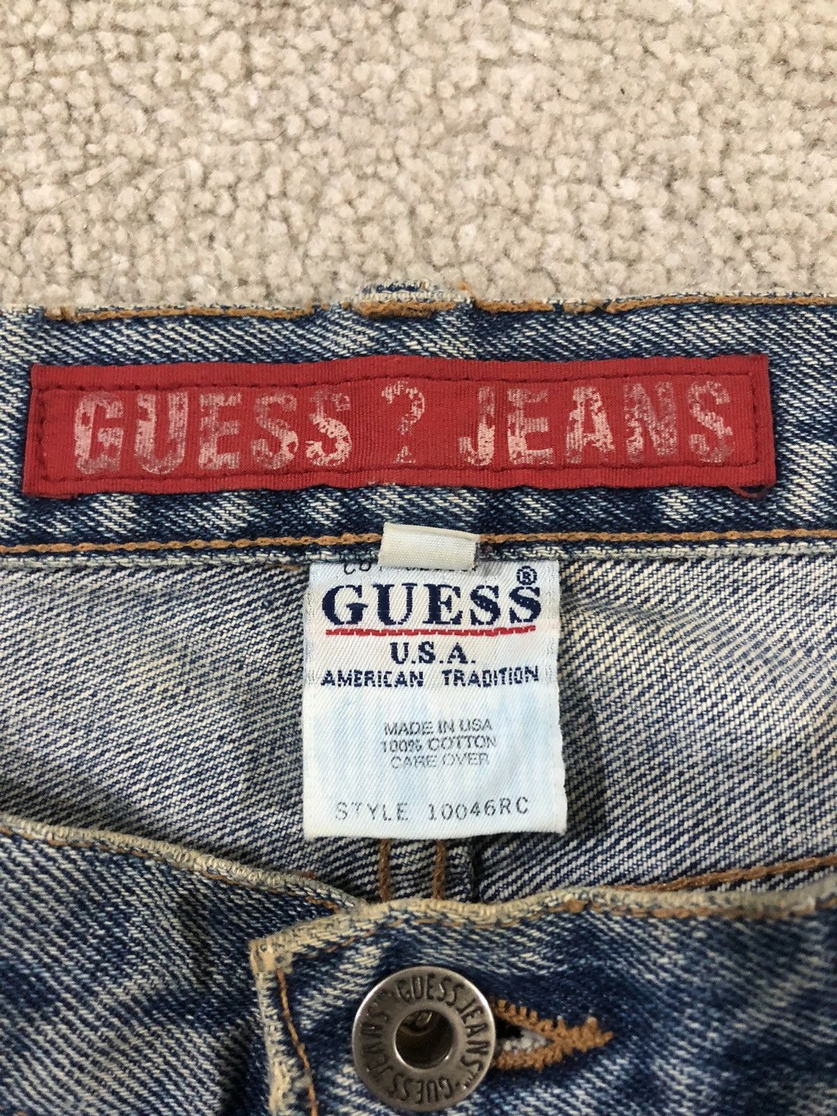 Guess Rare guess flower painted distressed jeans Size US 29 - 5 Thumbnail