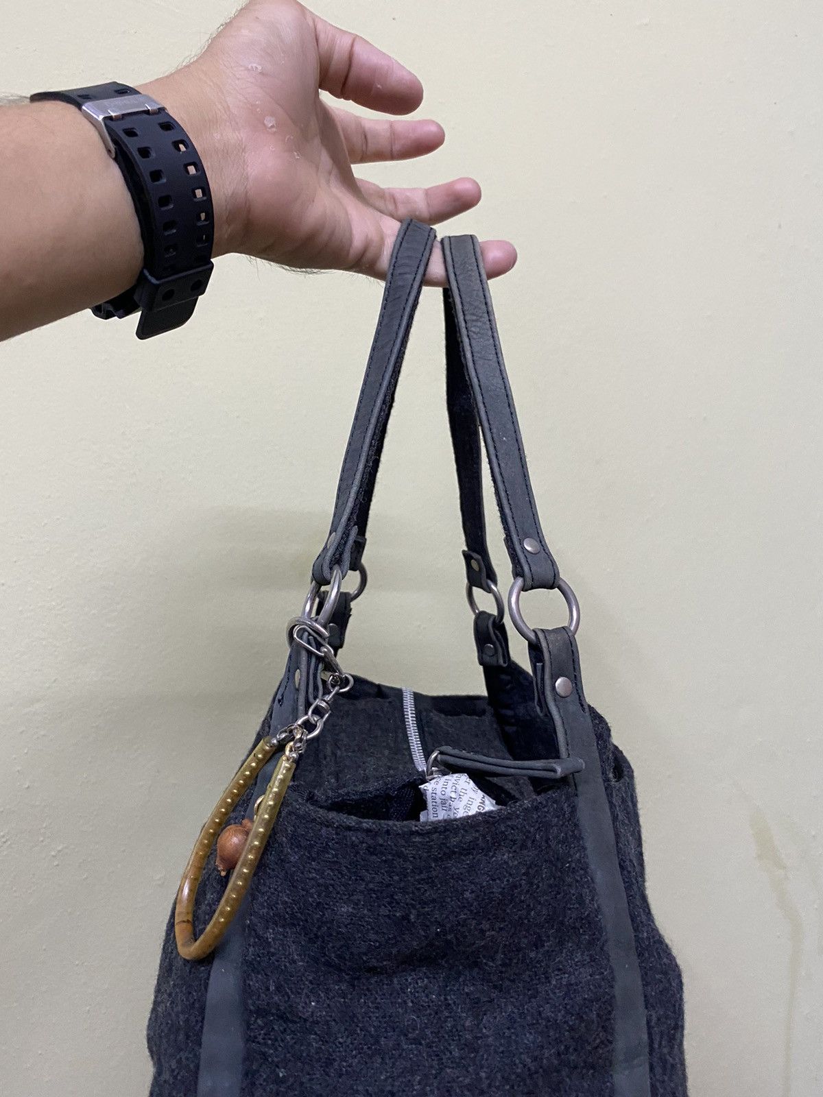 Y's for Men × Yohji Yamamoto YOHJI YAMAMOTO X YSACS WOOL SHOULDER BAG Size ONE SIZE - 6 Thumbnail