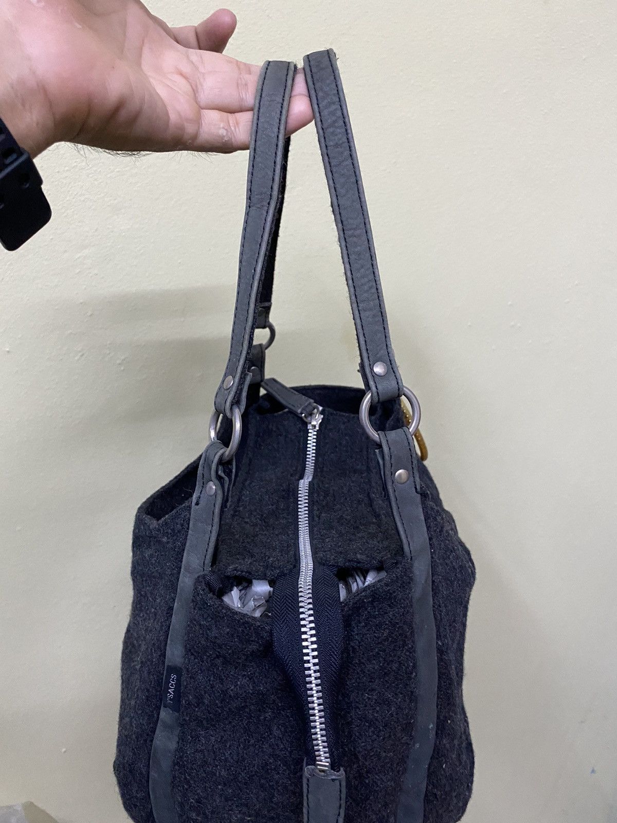 Y's for Men × Yohji Yamamoto YOHJI YAMAMOTO X YSACS WOOL SHOULDER BAG Size ONE SIZE - 5 Thumbnail