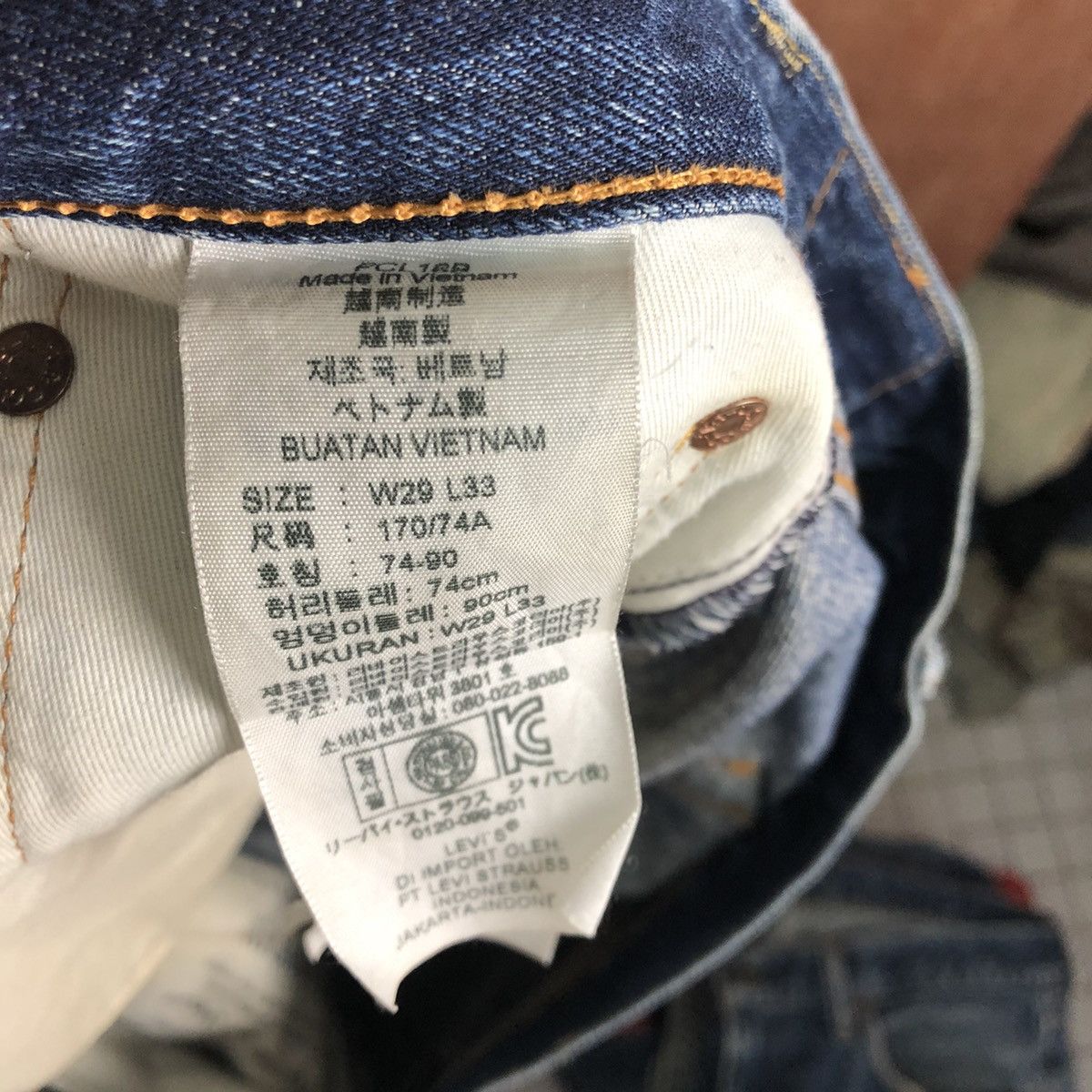 Levi's Levis Strauss Vintage Blue Denim Pants #c179 Size US 29 - 12 Thumbnail