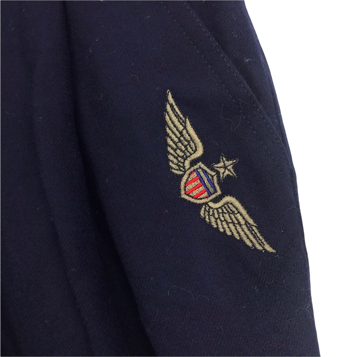 Japanese Brand LA MODA GOJI Japanese Brand Blue Army Top Gun Wool Trousers Size US 26 / EU 42 - 6 Thumbnail