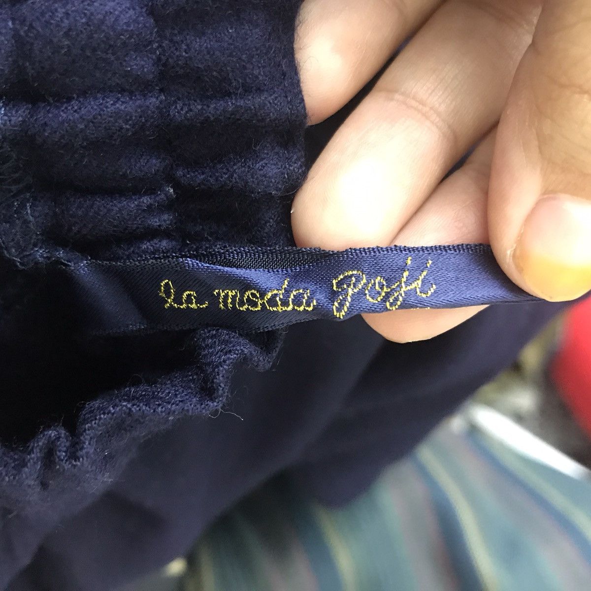 Japanese Brand LA MODA GOJI Japanese Brand Blue Army Top Gun Wool Trousers Size US 26 / EU 42 - 8 Thumbnail