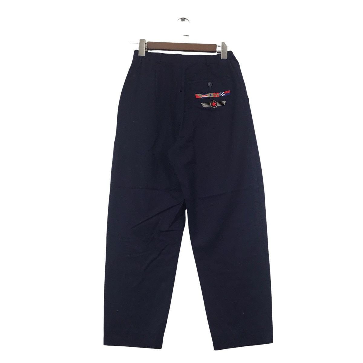 Japanese Brand LA MODA GOJI Japanese Brand Blue Army Top Gun Wool Trousers Size US 26 / EU 42 - 1 Thumbnail