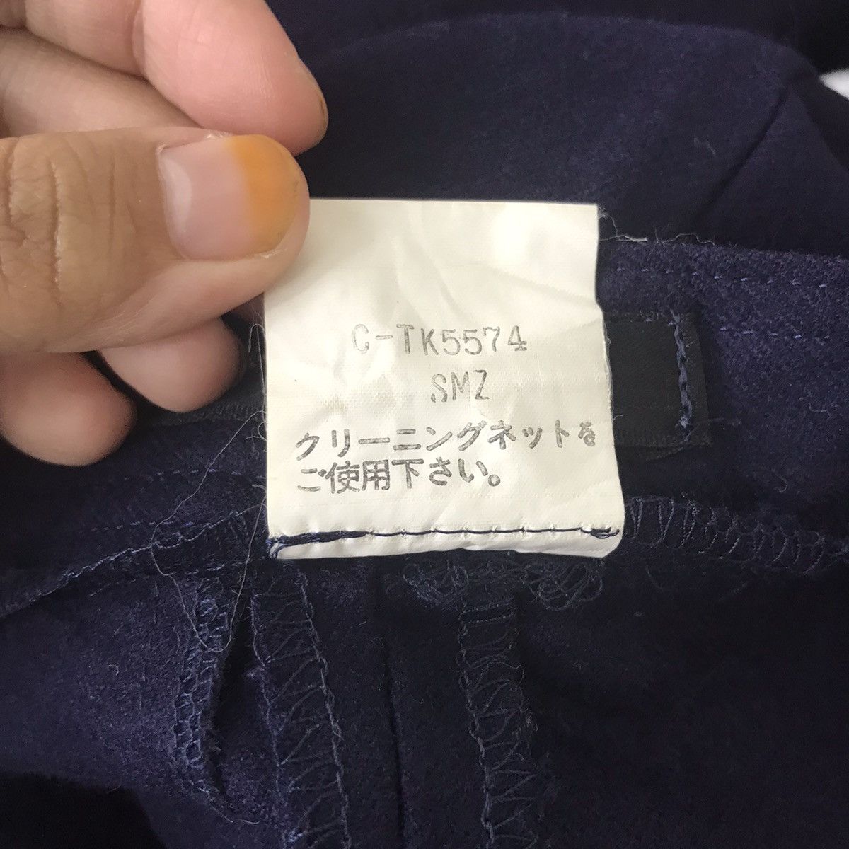 Japanese Brand LA MODA GOJI Japanese Brand Blue Army Top Gun Wool Trousers Size US 26 / EU 42 - 10 Thumbnail