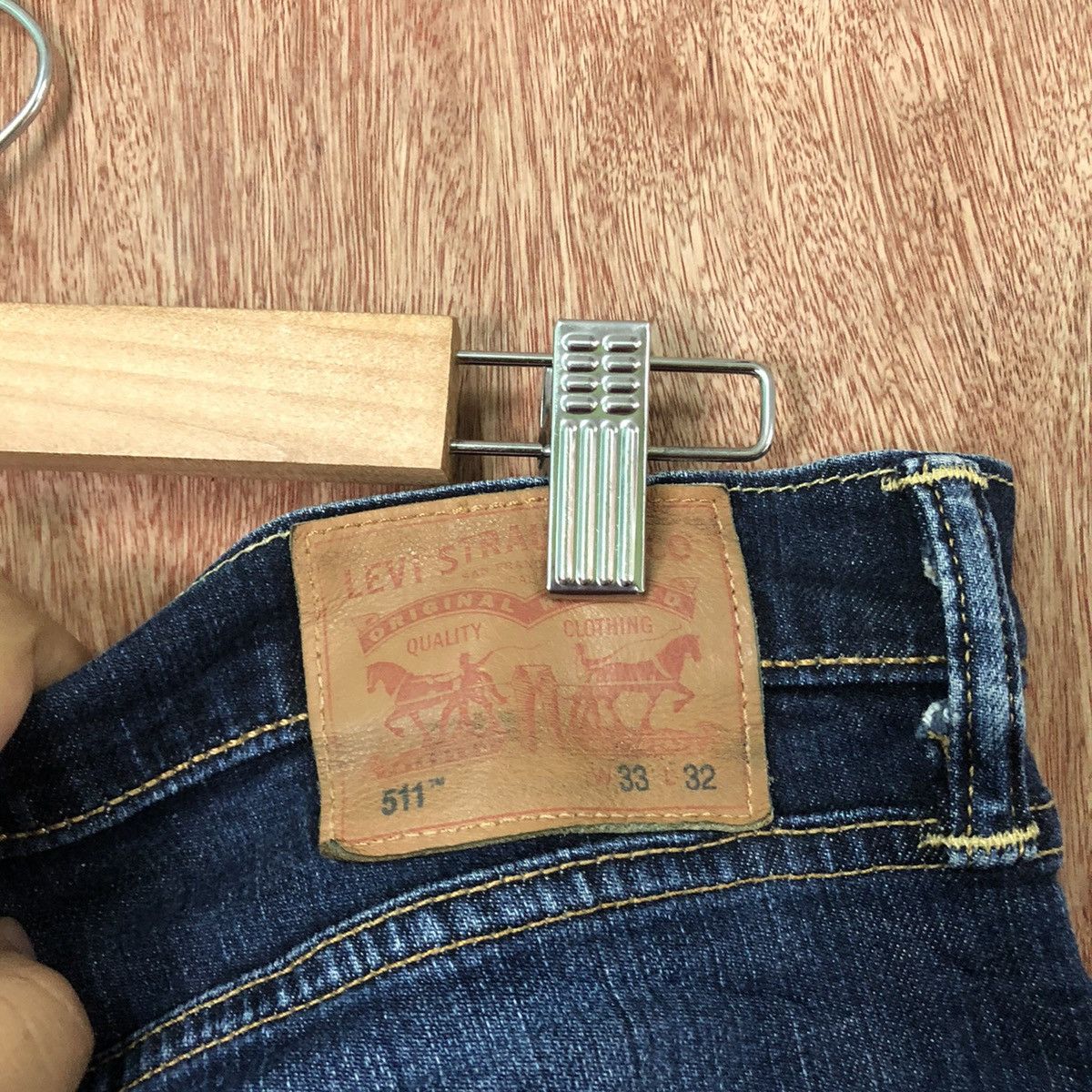 Levi's 511 Levis vintage Blue Denim jeans pants #6382 Size US 32 / EU 48 - 11 Thumbnail
